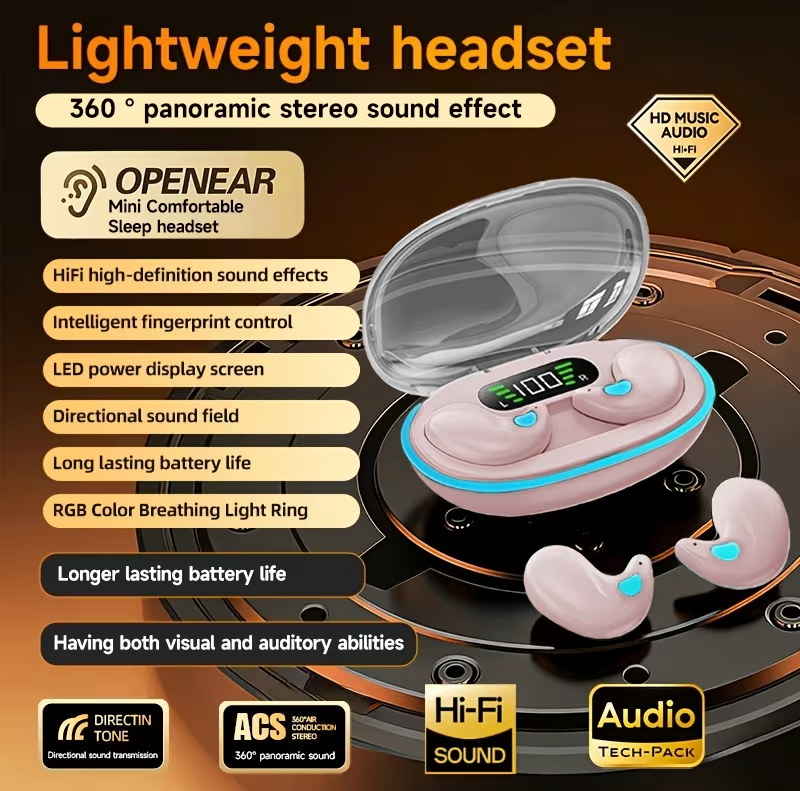 True Wireless In-ear Sleep Confortable Headset Music Earbuds