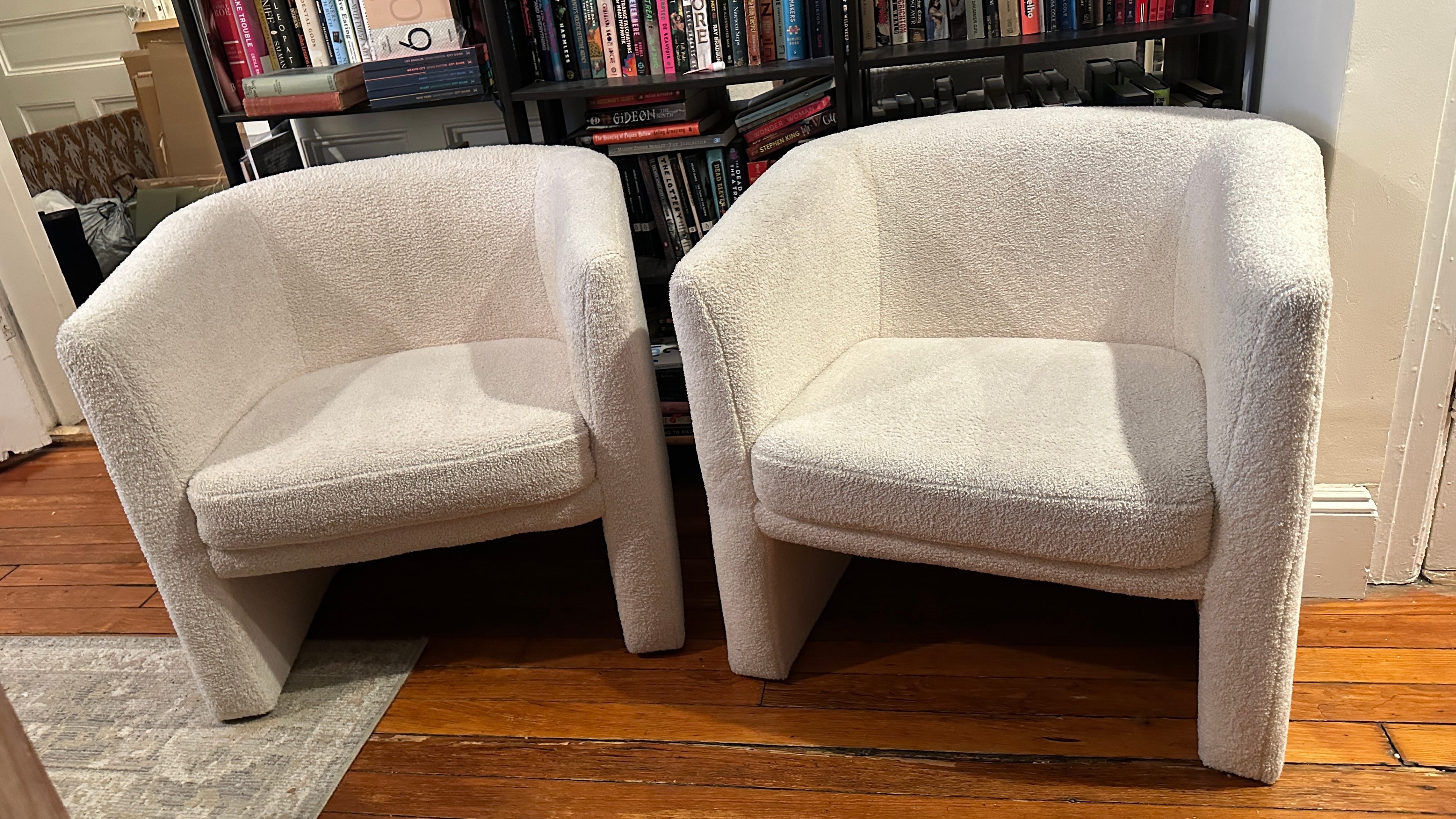 2 Faux Shearling Cream Barrel Chairs: Threshold x Studio McGee - photo 2