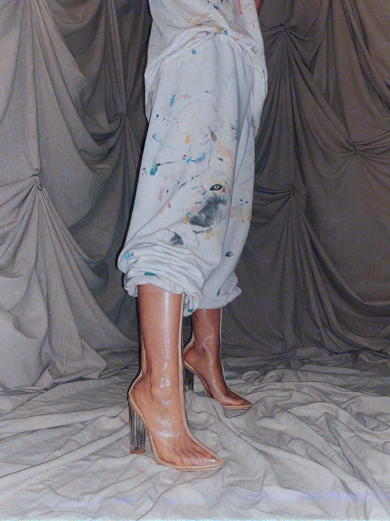 clear / transparent calf boots ★ heels shoes - photo 4