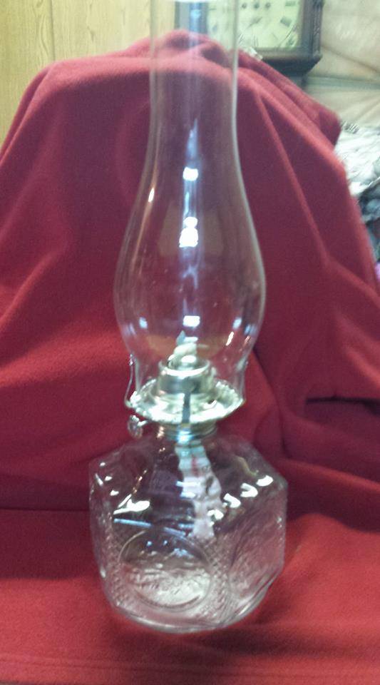 Vintage  Farms Oil Lamp Hexagon Horse and Buggy Great Condition - photo 2