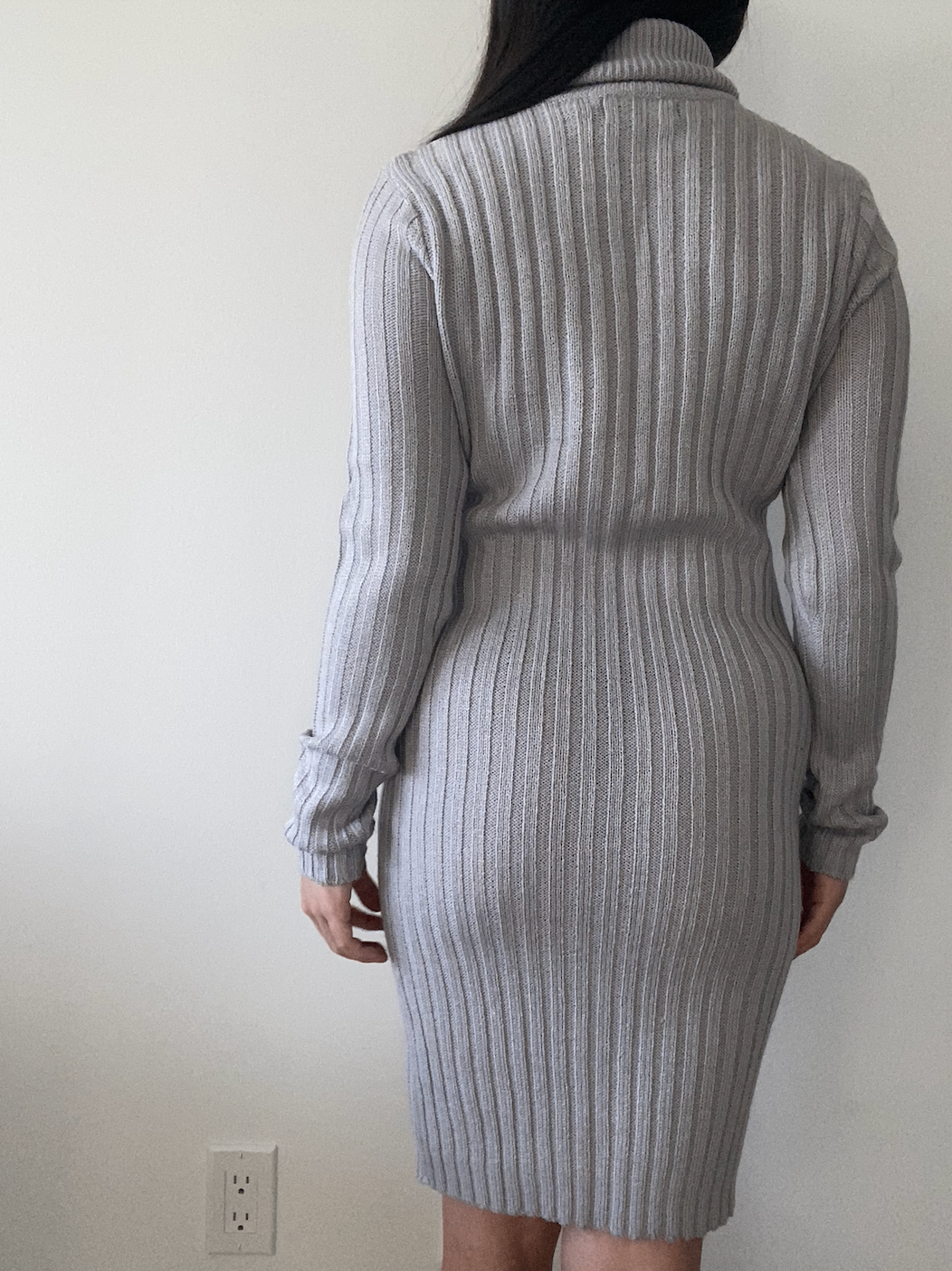 [NEW] Light Grey Turtleneck Sweater Dress - photo 2