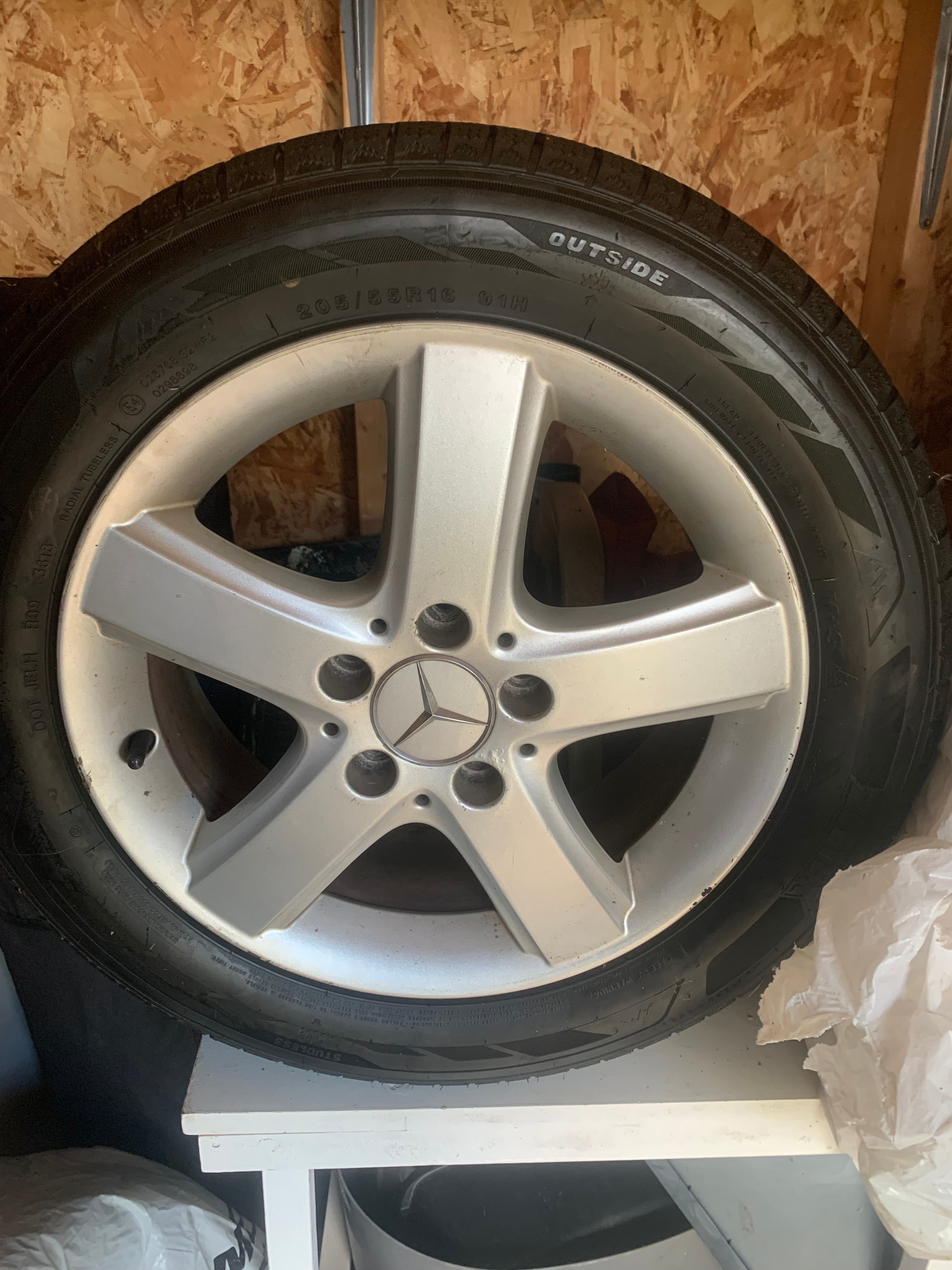16”Mercedes rims set on winter tires