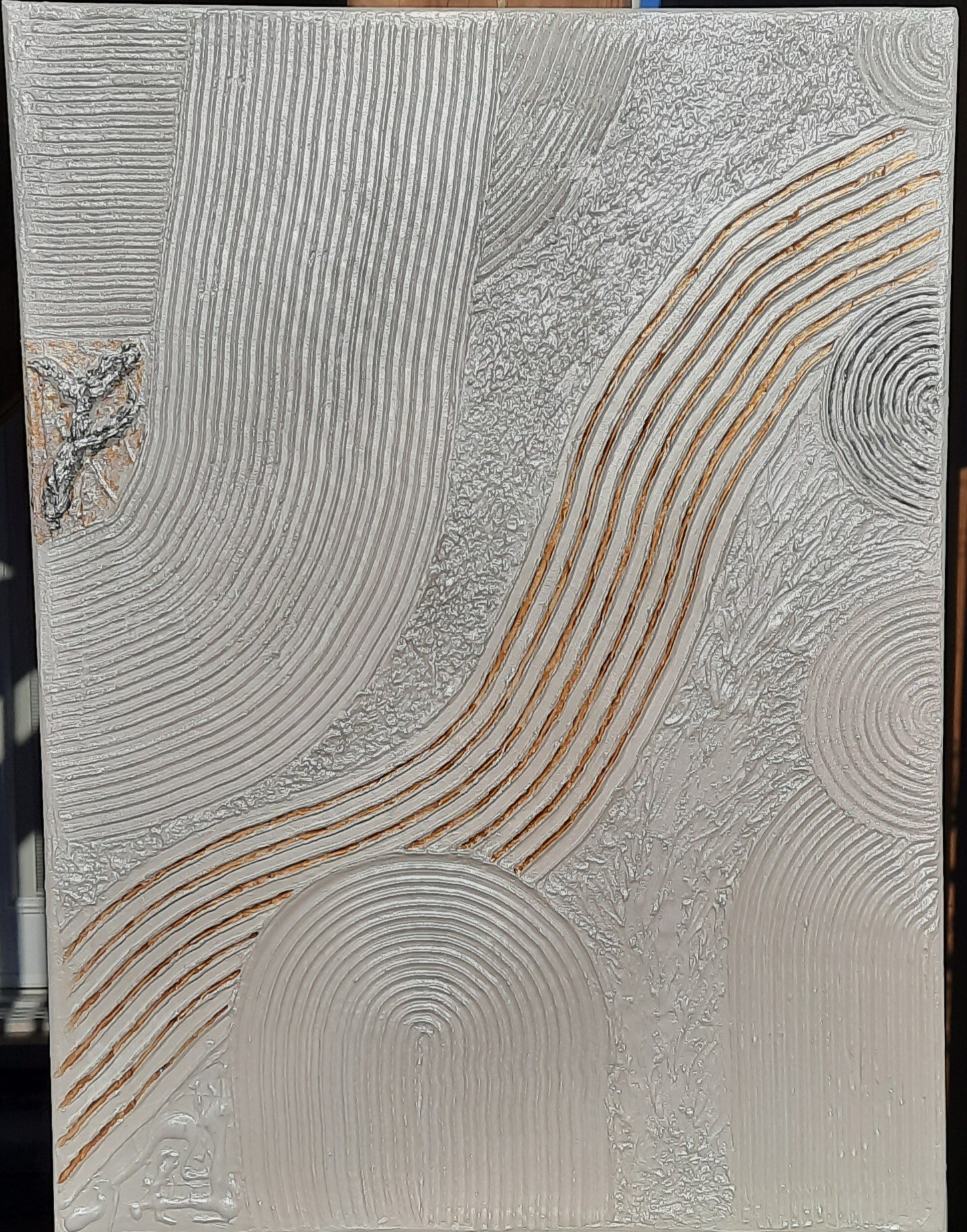 #4 -Textured wall art painting on canvas . Abstract wall art . - photo 2