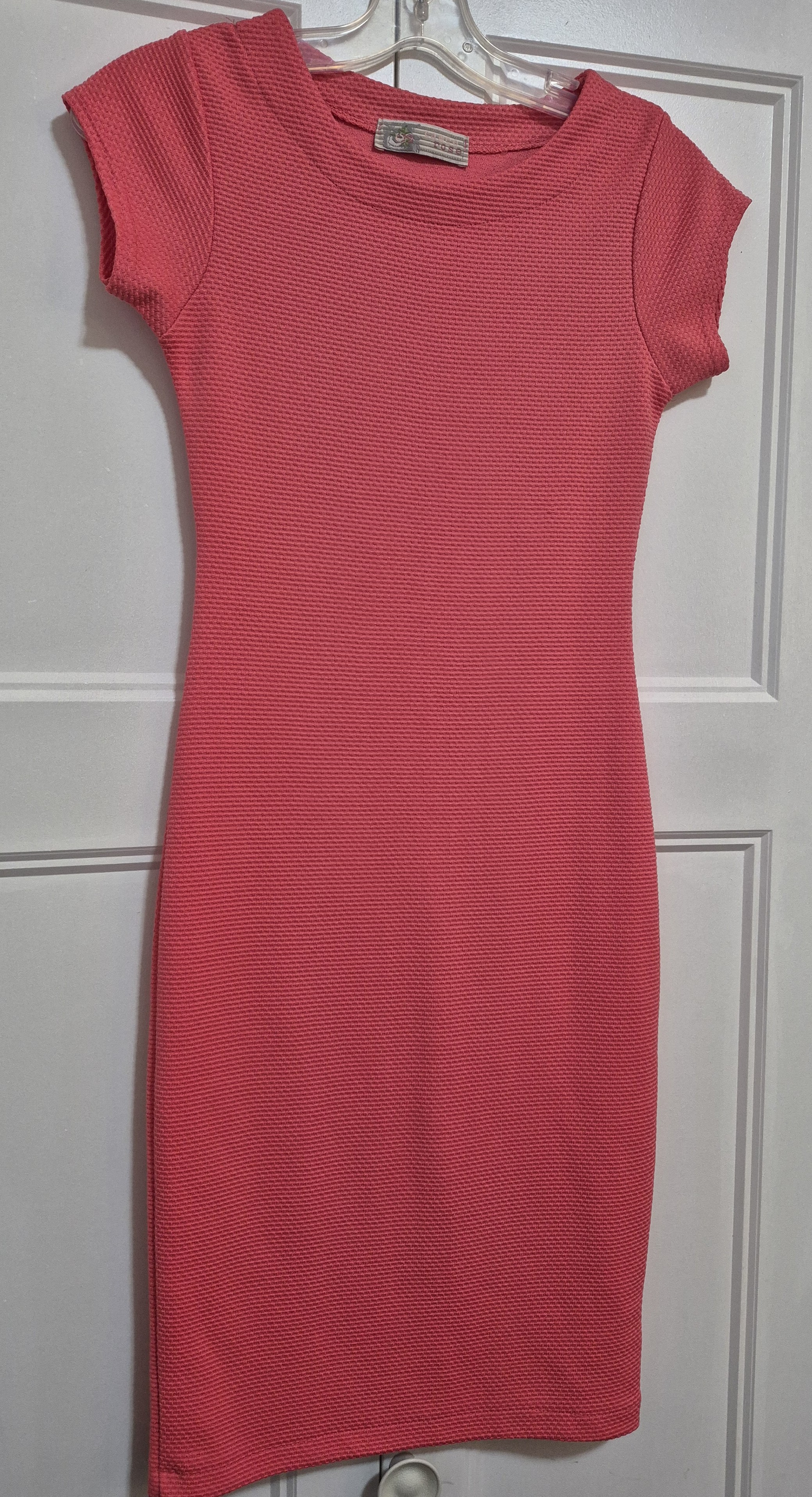 Pink Textured Bodycon Dress – XS - photo 2