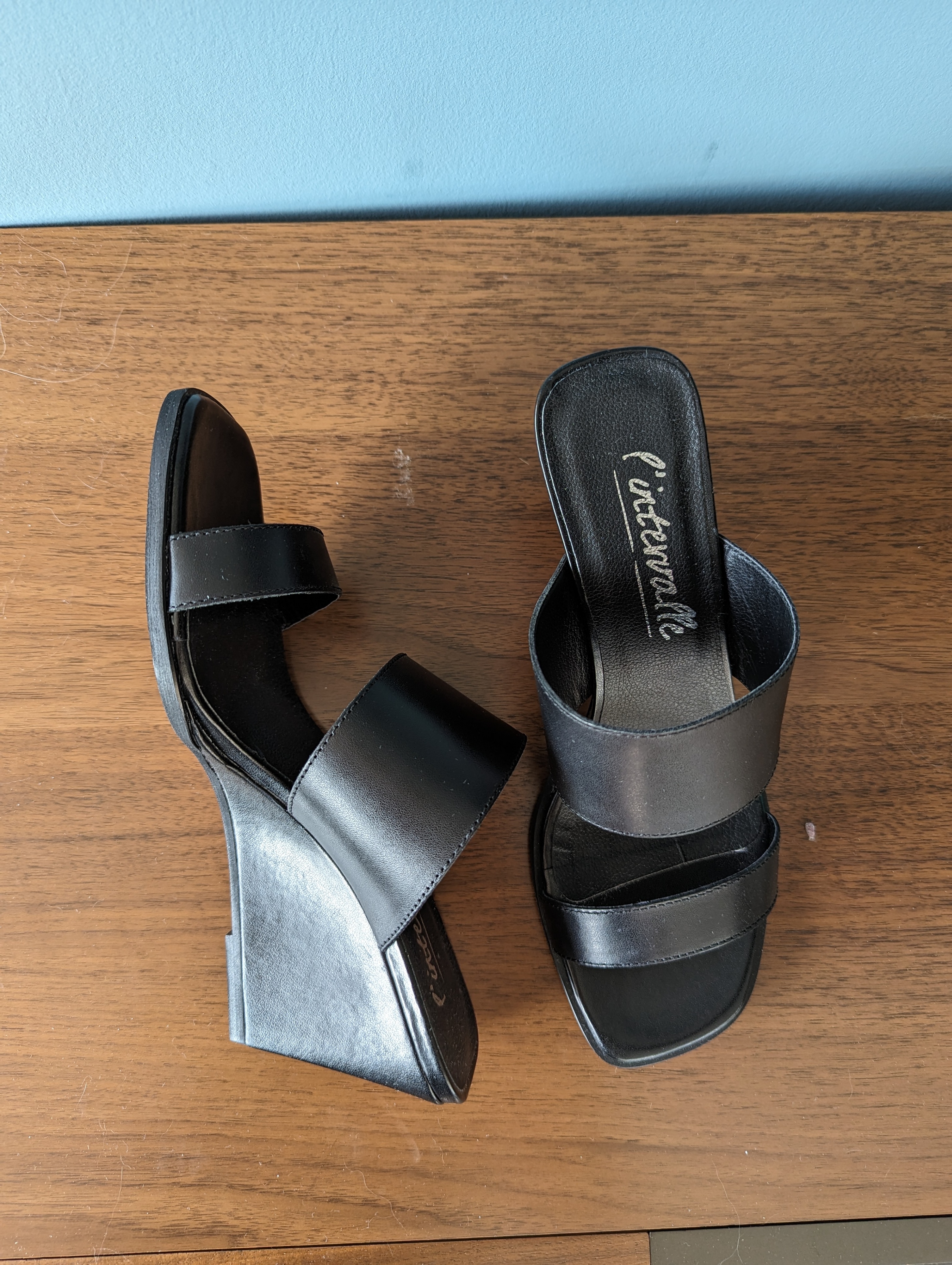 l'intervalle Black Wedge Mule Slide Heel - photo 3