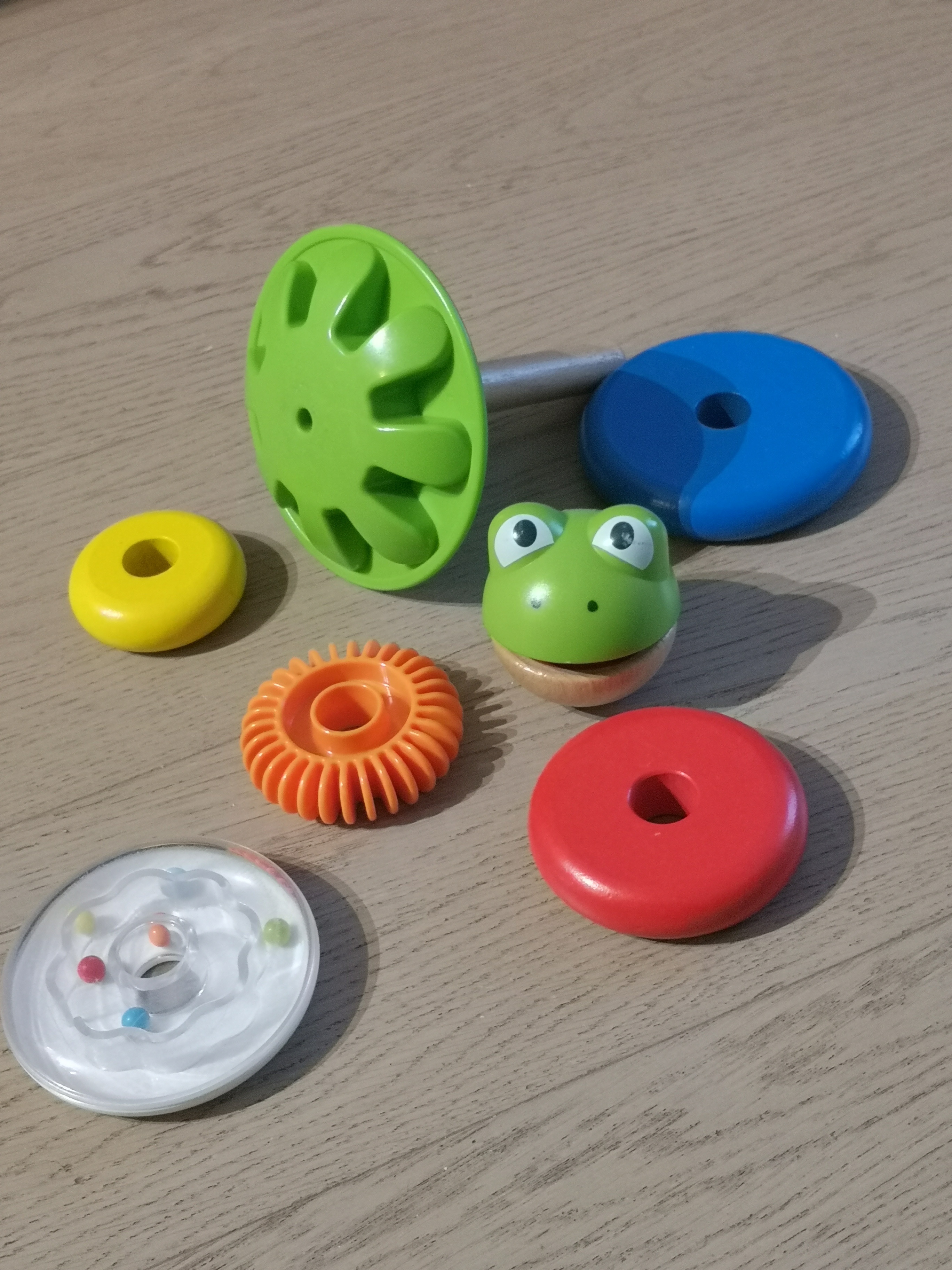 Infant Toddler Stacking Rings Toy with Frog Head sensory - photo 2