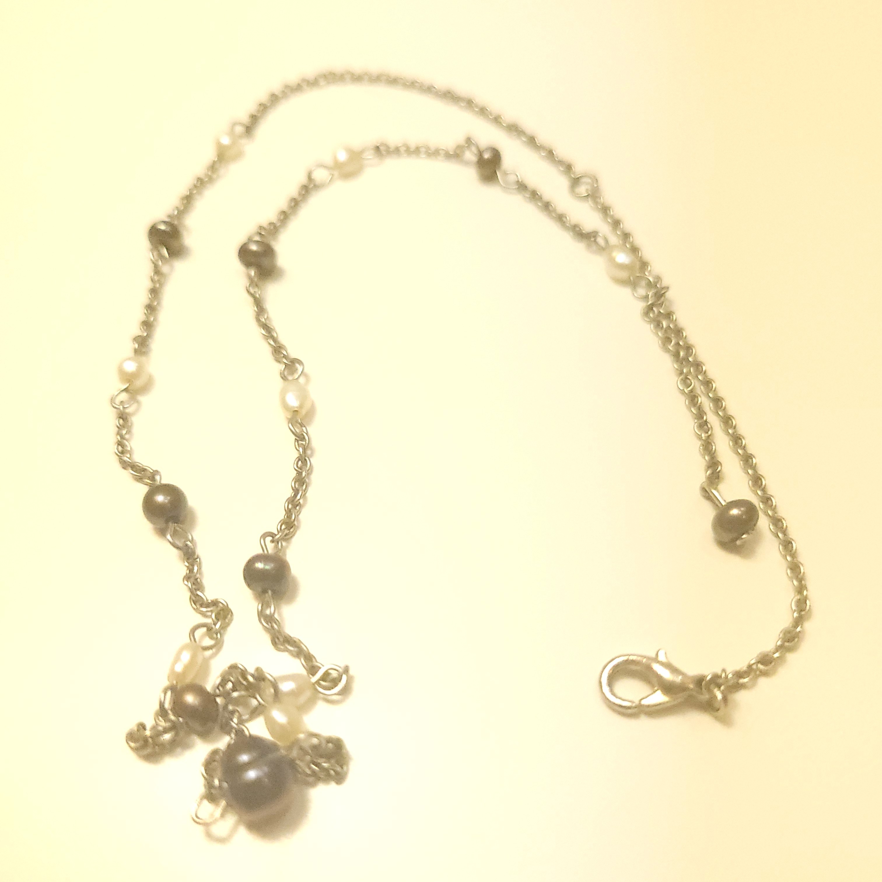 90s JOAN RIVERS Classics Necklace 19.5" Silver Tone Faux Pearl - photo 2