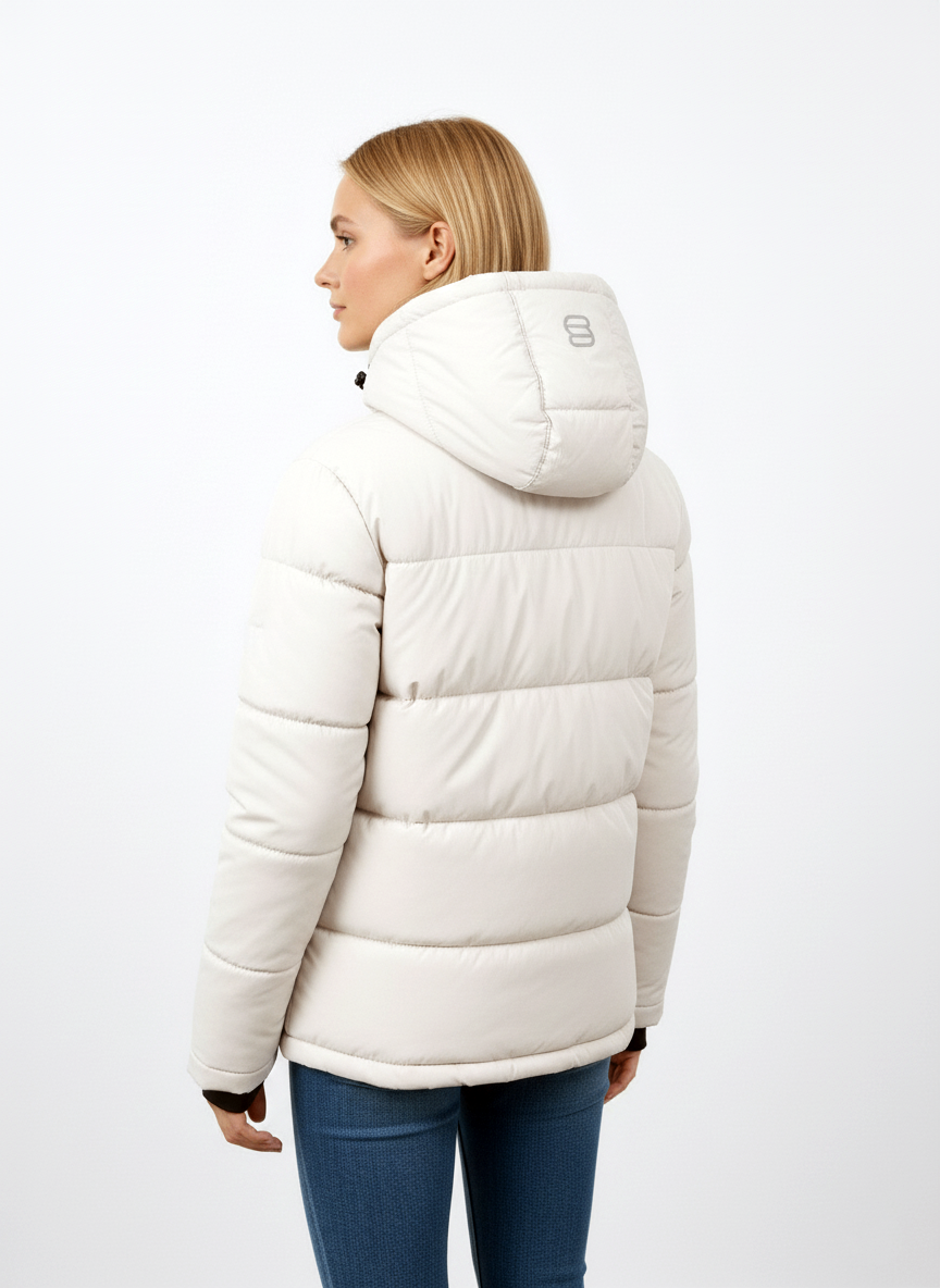 Aritzia TNA The Super Puff Goose Down Puffer Coat Jacket XS Whte - photo 3