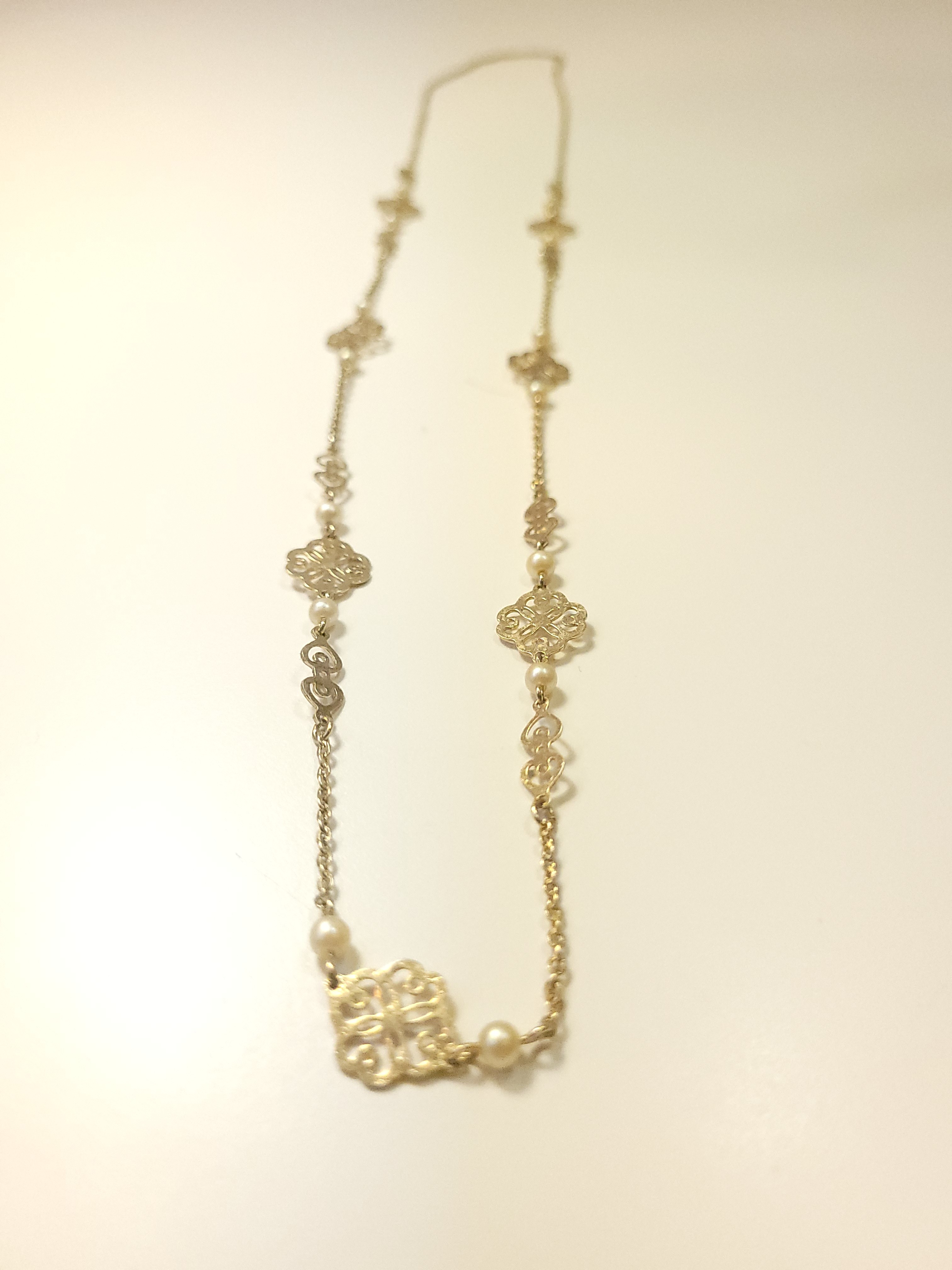 1994 Avon Attributed 31" Continuous Loop Necklace Gold Tone - photo 4
