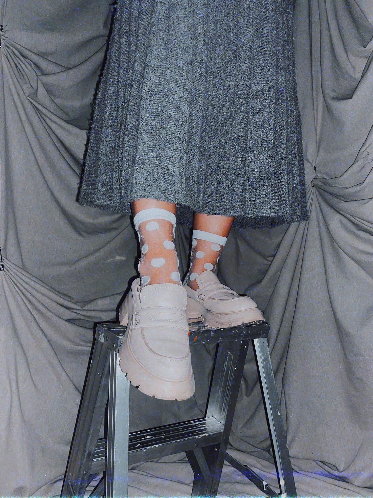 Loafing Through Brooklyn Platforms ★ beige chunky heel shoes - photo 2