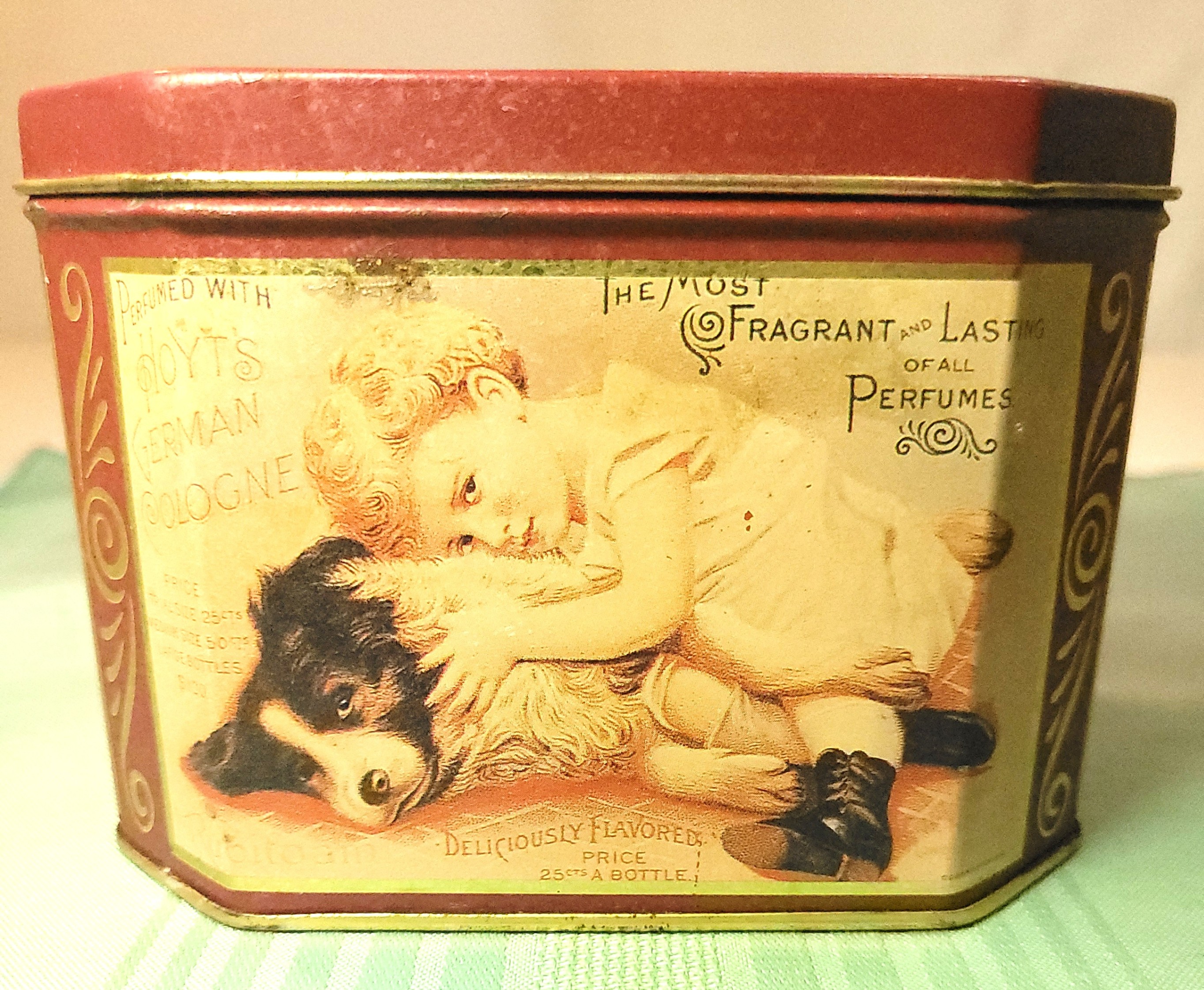 1981 Bristolware Hoyt’s German Cologne Tin - Kittens & Child