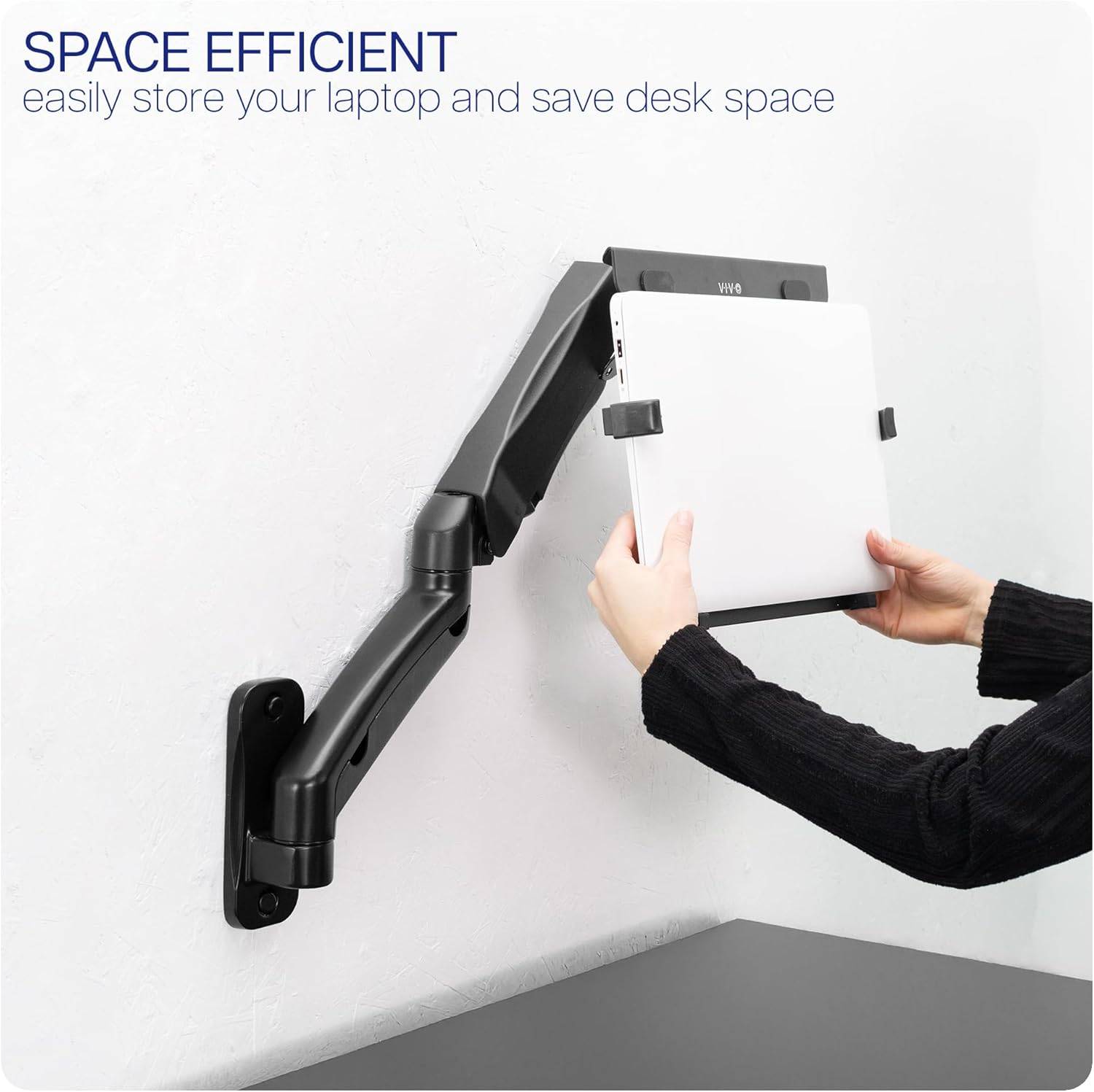 New VIVO Adjustable Pneumatic Extended Arm Laptop Wall Mount