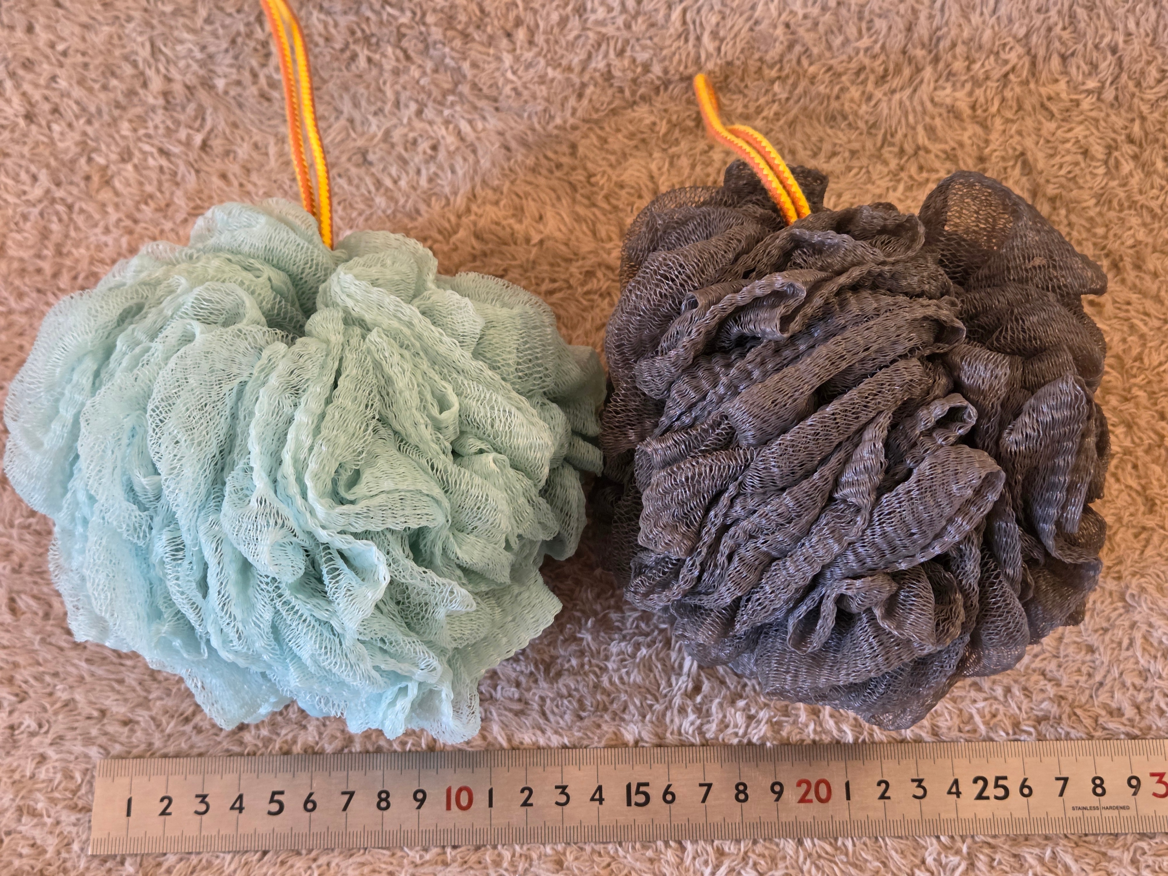 2 Pack Shower Mesh Loofahs – Mint & Charcoal - photo 3