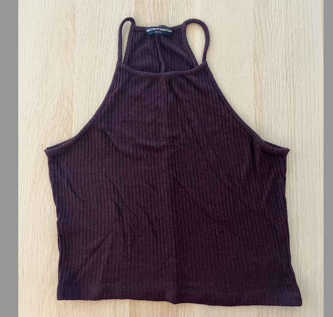 Maroon Cropped Tank Top