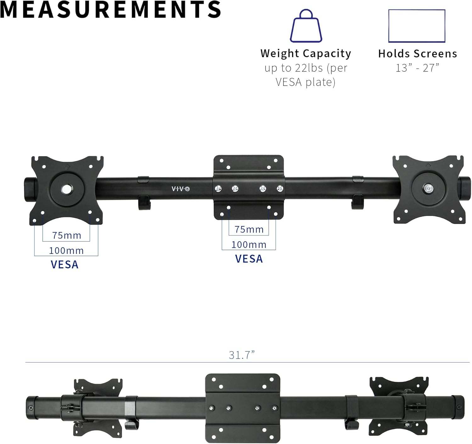 New  VIVO Dual VESA Bracket Adapter - photo 2