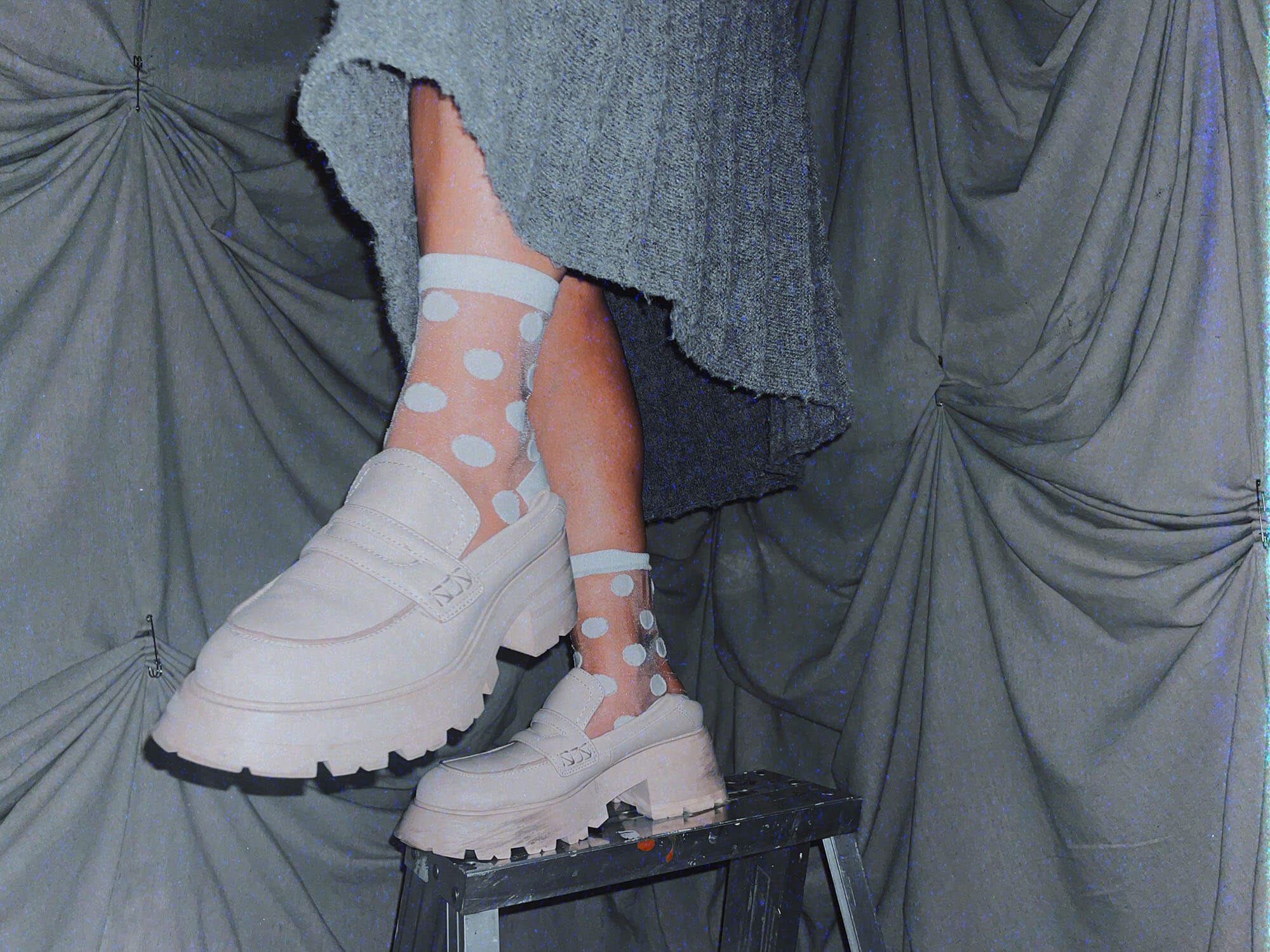 Loafing Through Brooklyn Platforms ★ beige chunky heel shoes - photo 3