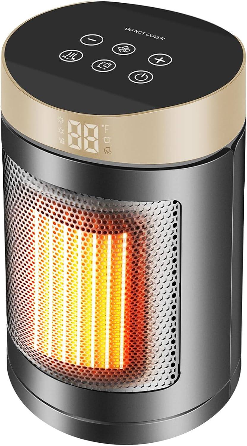 Portable Electric Space Heater, 1500W Ceramic Heating for Rooms