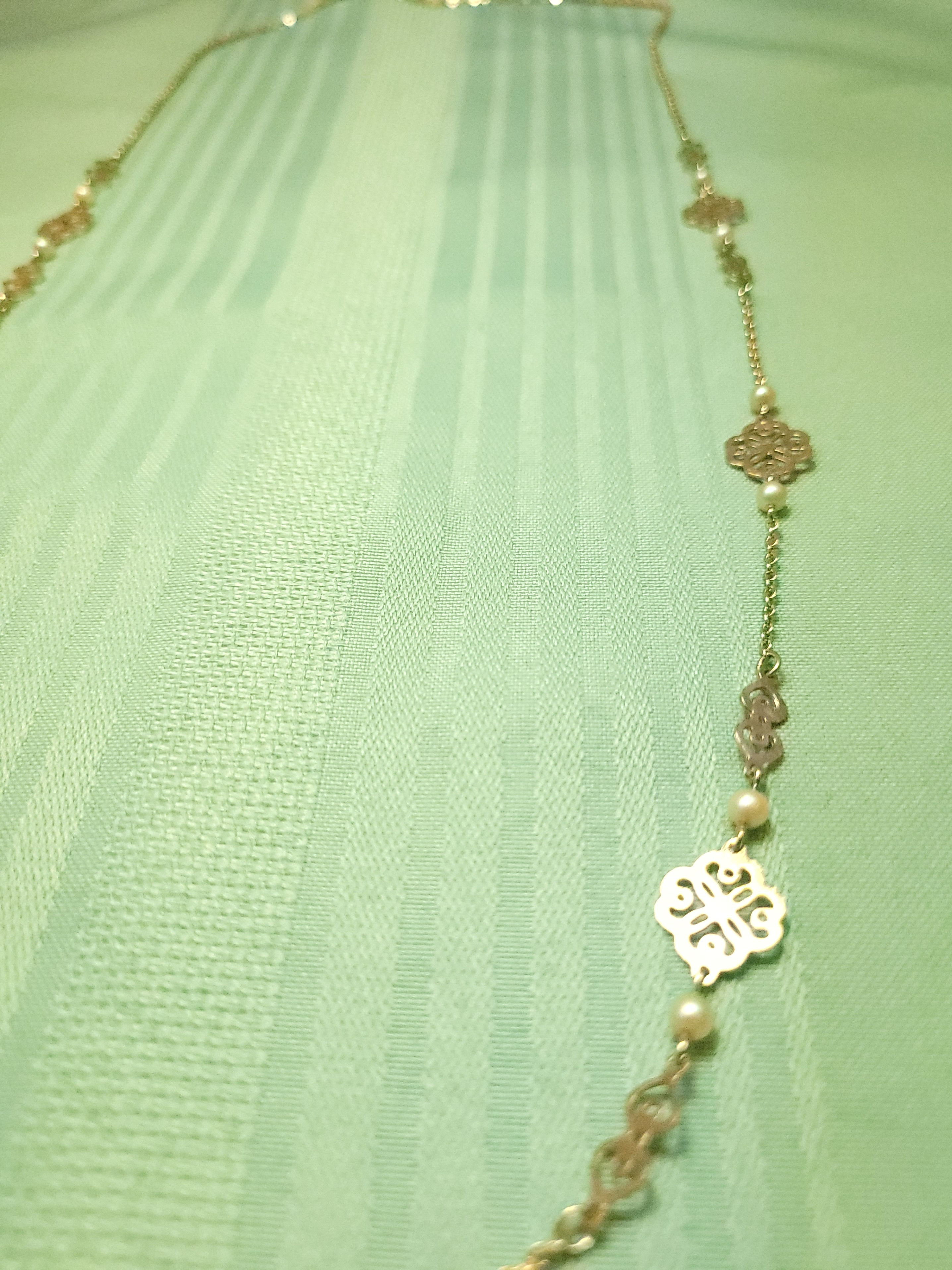 1994 Avon Attributed 31" Continuous Loop Necklace Gold Tone - photo 3