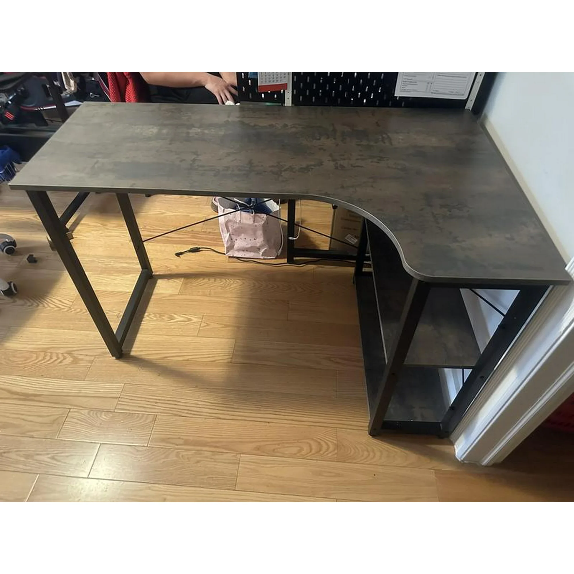 L-Shaped Corner Desk with Shelves $40 Kamloops - photo 2