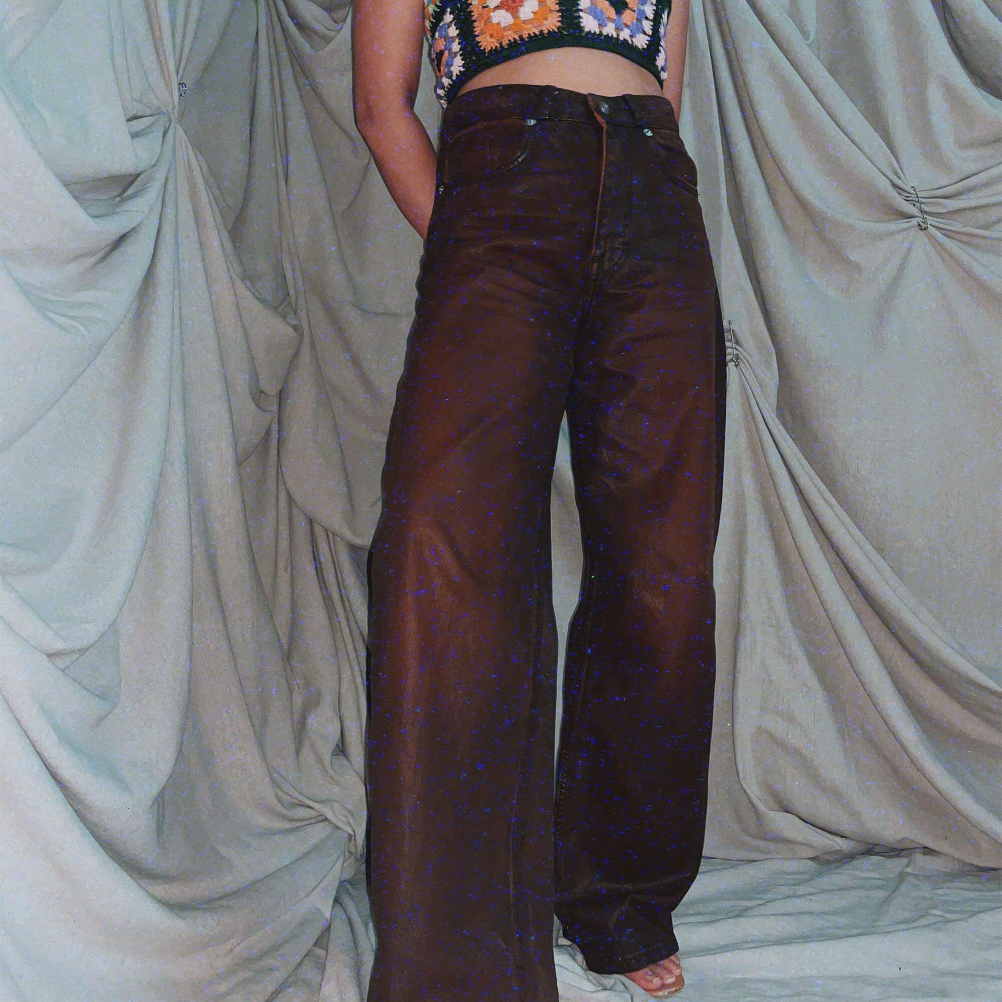 brown high waist boyfriend jeans wide leg