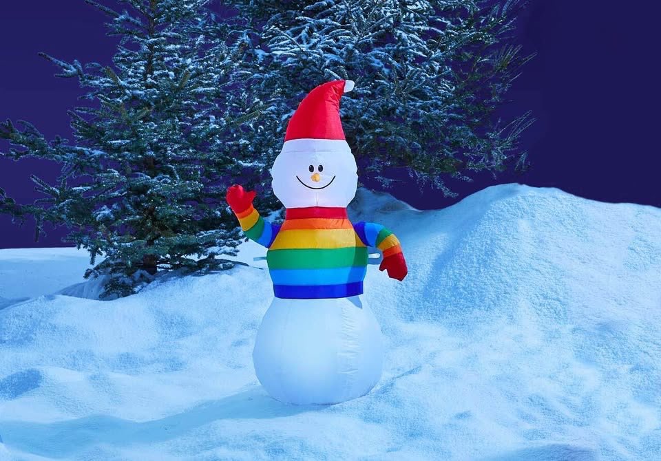 BRAND NEW in box airblown inflatable snowman 3.5ft lights up - photo 3