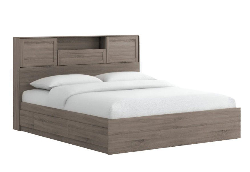 Sturdy Queen bed with tons of storage
