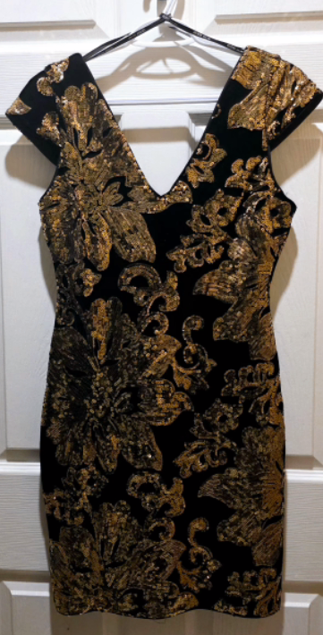 Black and Gold GUESS Dress