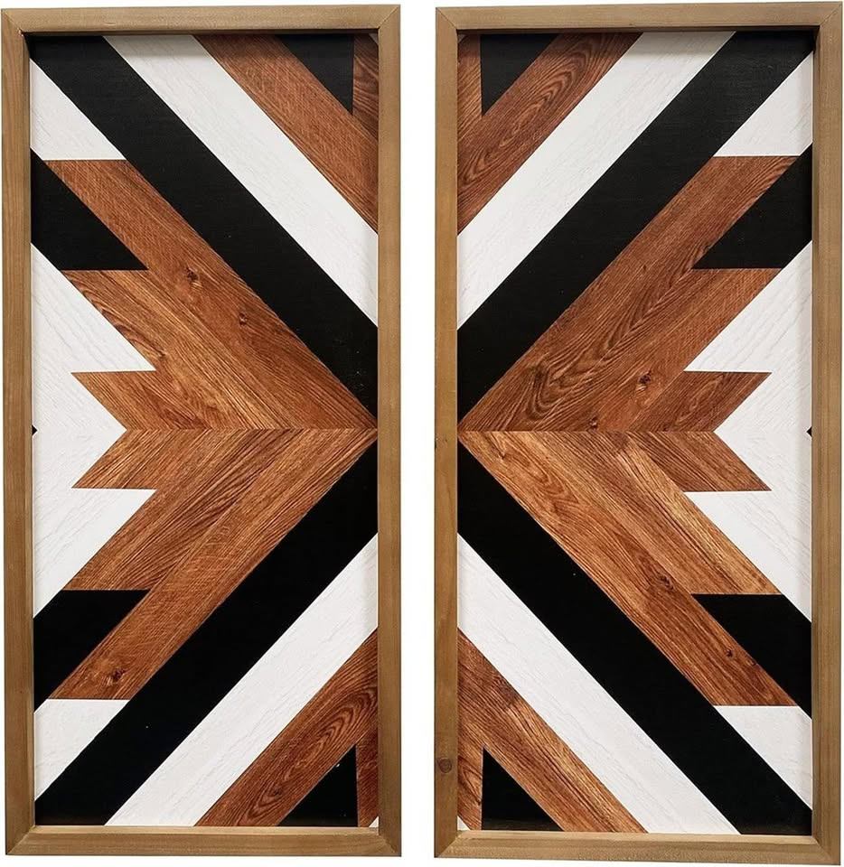 *New* Western Aztec Wall Decor, Wood Southwestern Wall Art - photo 2