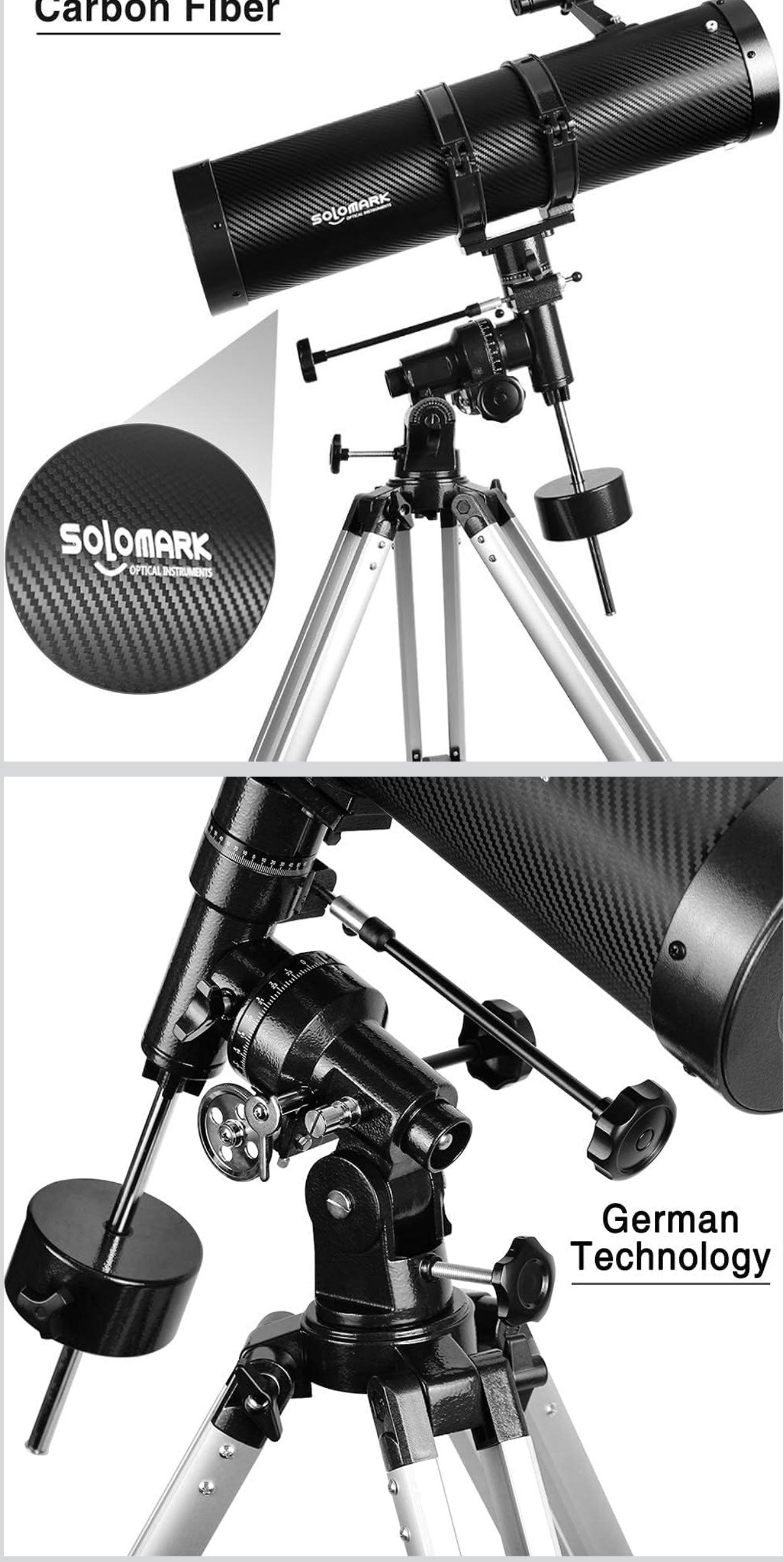 Telescope 130EQ Newtonian for Adults Astronomy 1.5X Barlow+13% T - photo 4