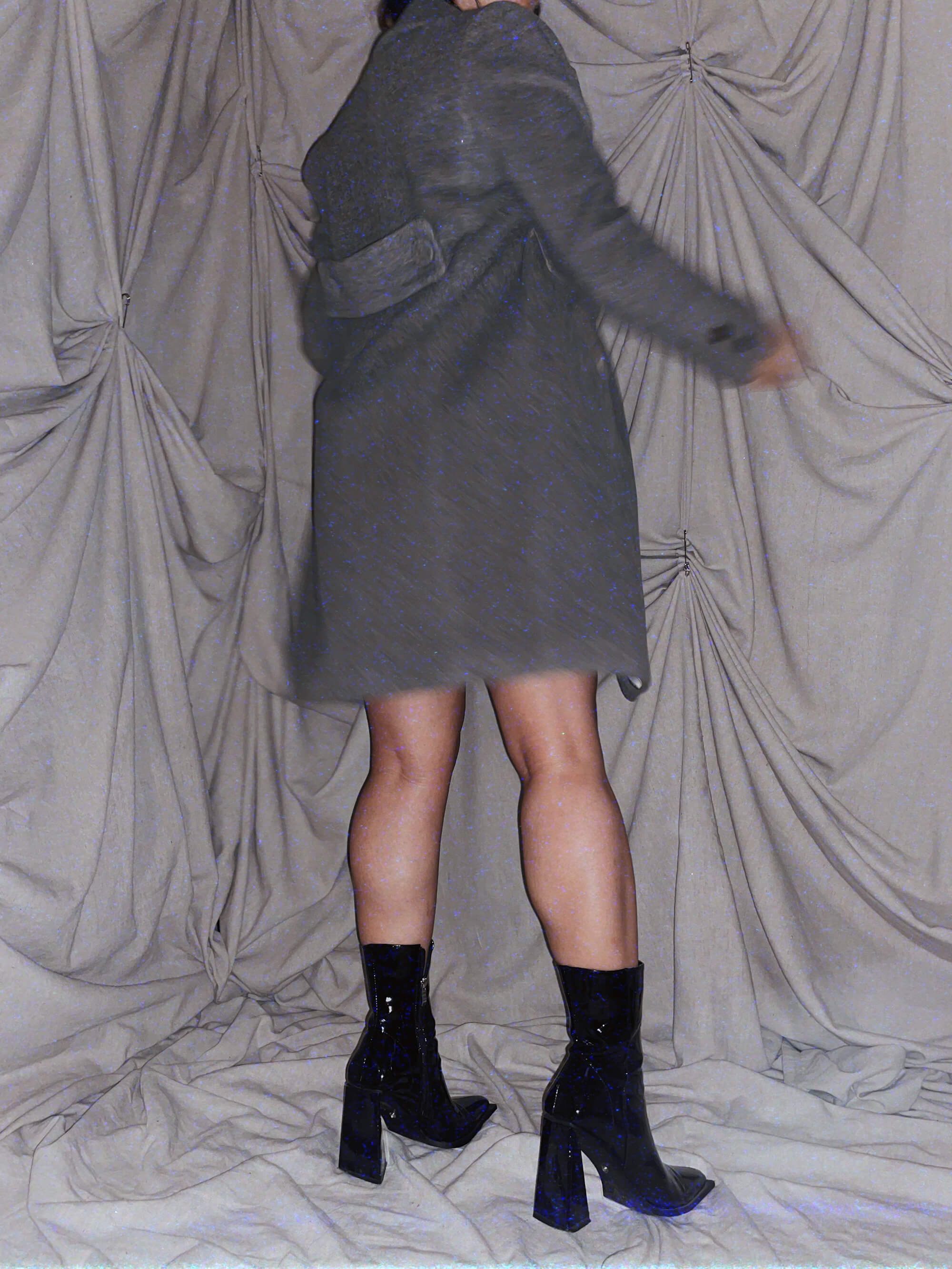 grey midi wool coat - outwear jacket - photo 4
