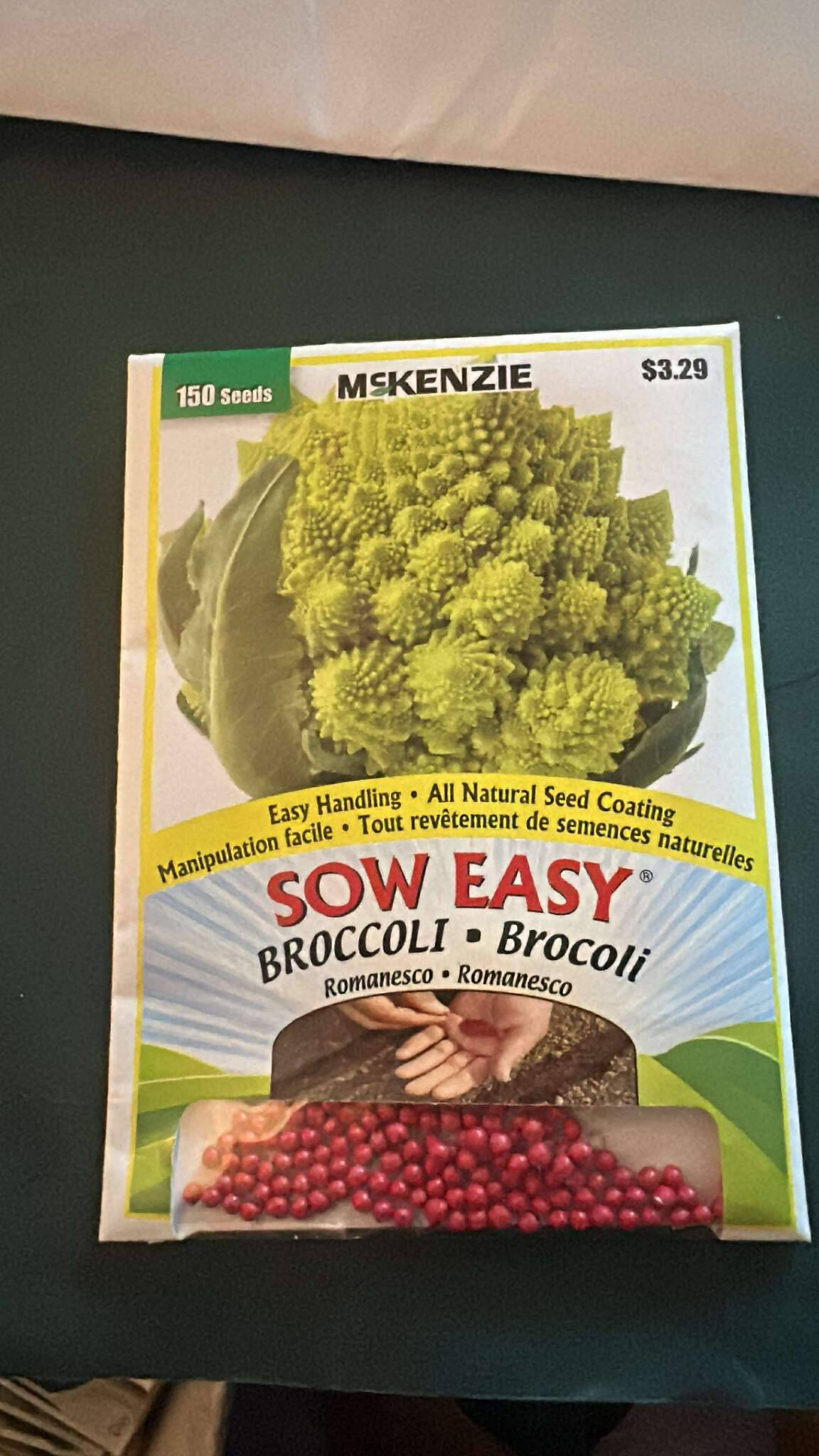 3 McKenzie Sow Easy Romanesco Broccoli Seeds