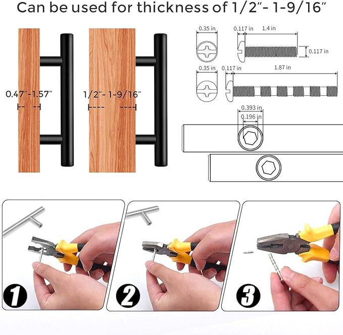 Ravinte Cabinet Pulls 10 pack 6”L, 3.75” Hole Center 10-Pack - photo 5