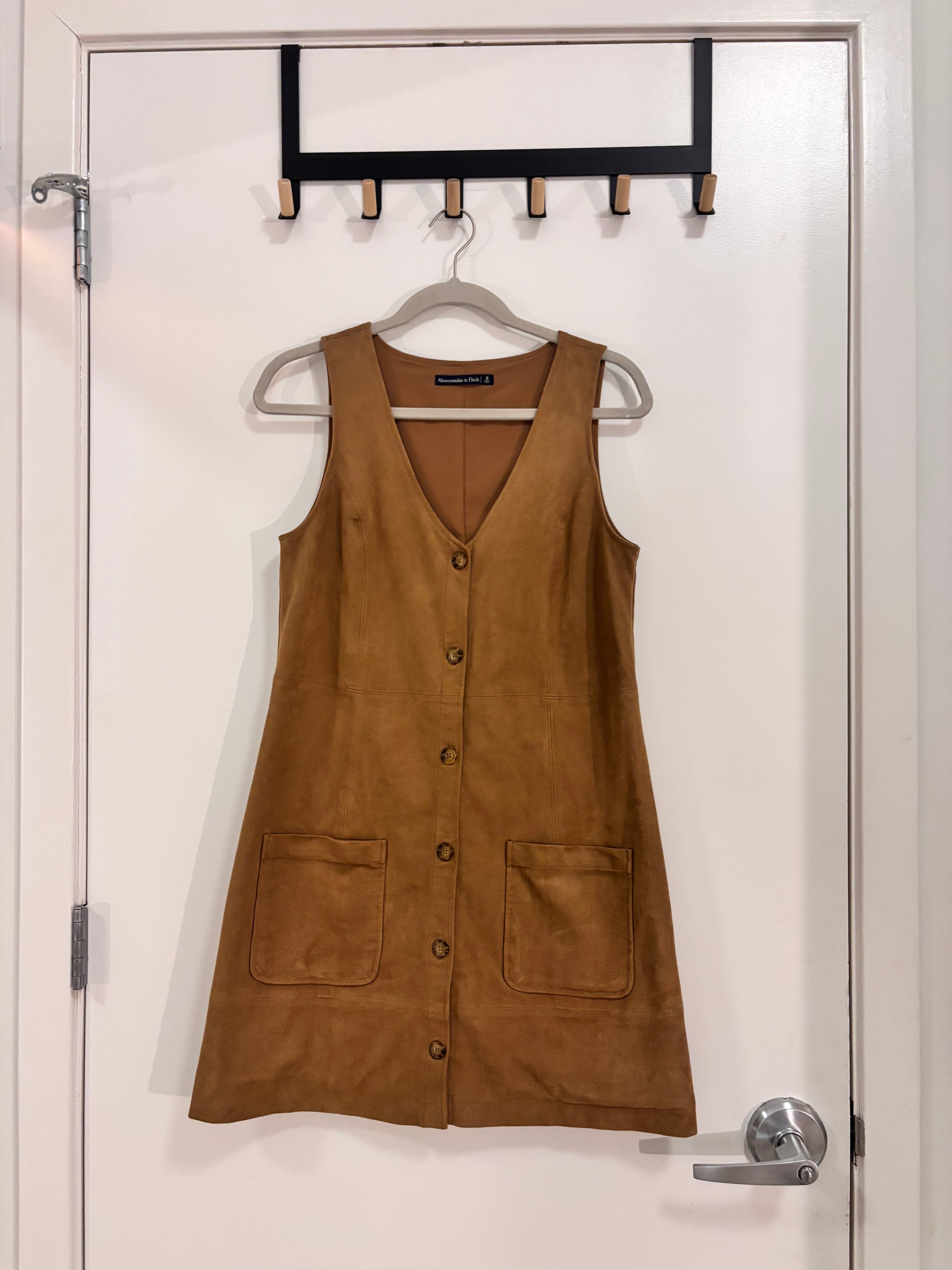 Abercrombie & Fitch Faux Suede Button Front Dress