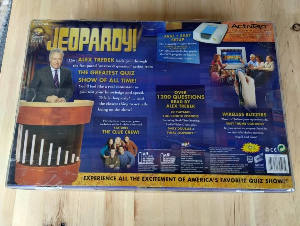 MGA Vintage Jeopardy DVD Home Game  Wireless Buzzers - photo 3
