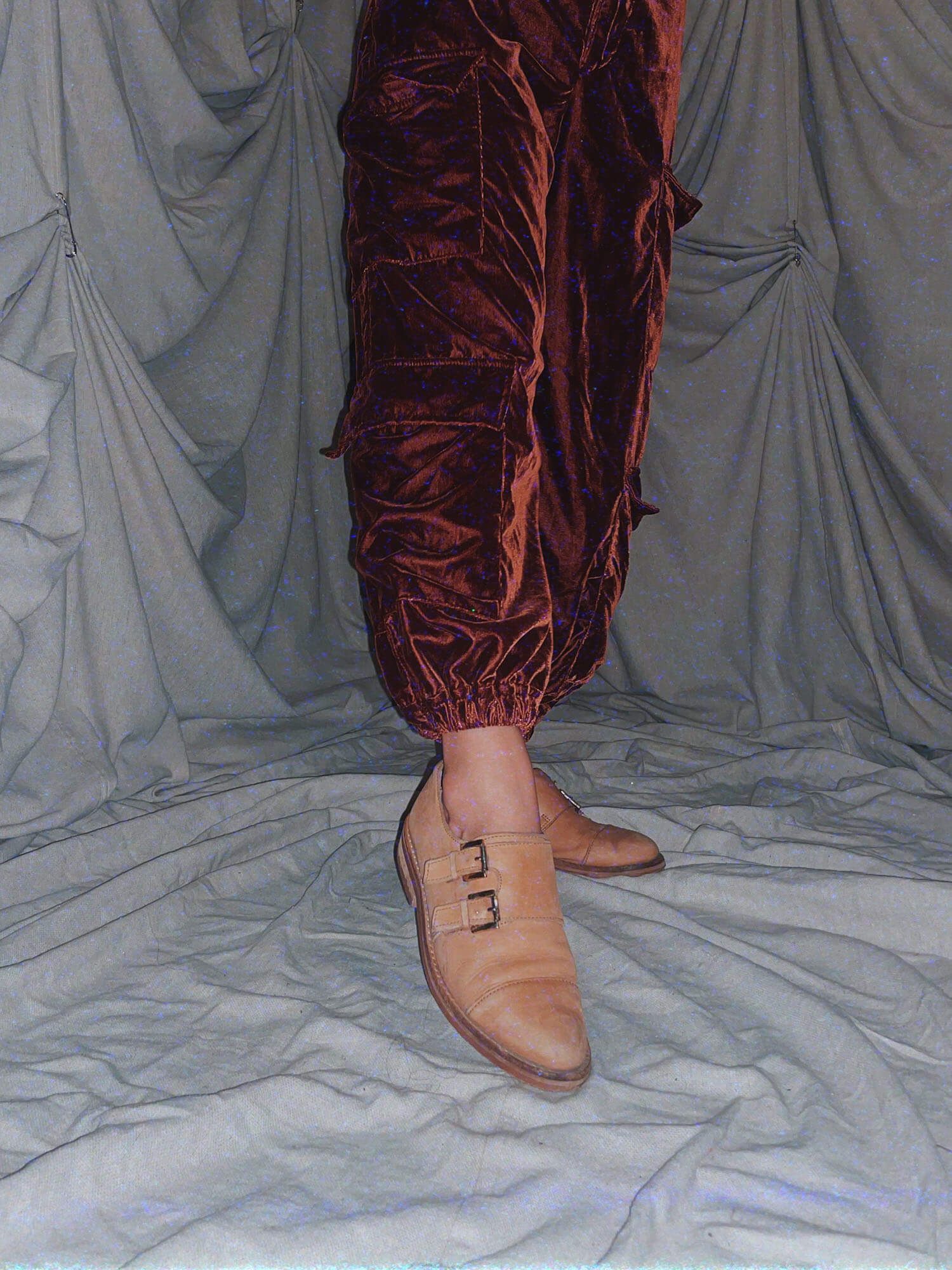 faded tan leather double buckle gucci style loafer shoes - photo 4