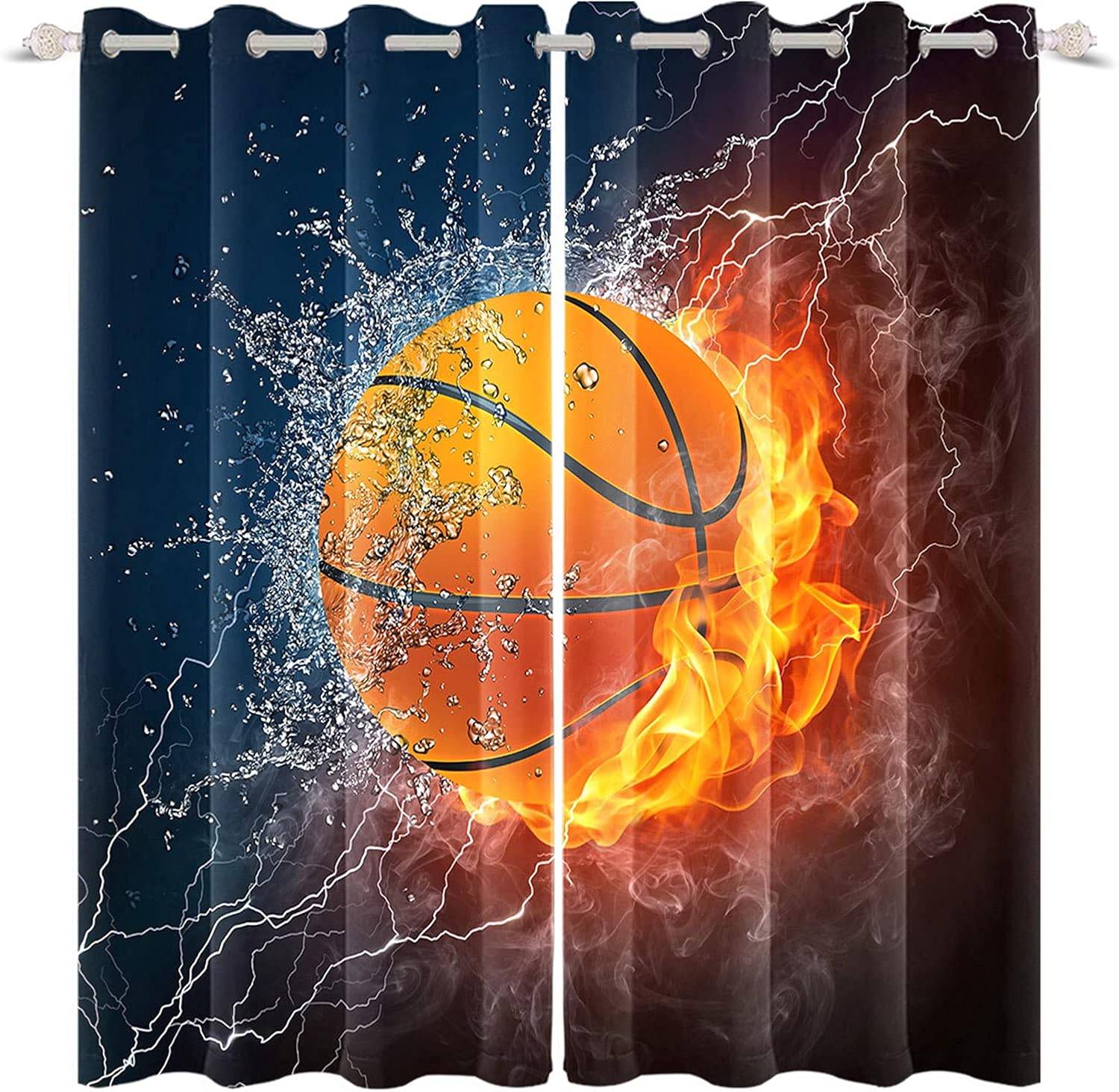 Basketball Blackout Curtains: Brand New, Never Used - photo 2