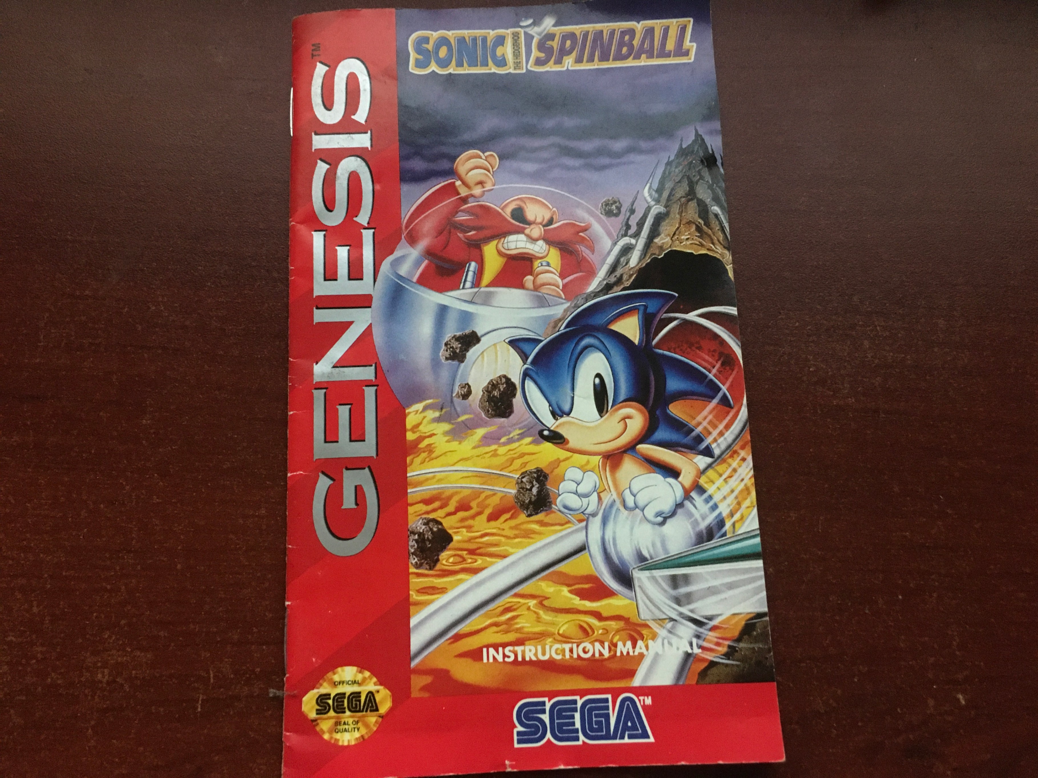 Sonic Spinball Instruction Manual for Sega Genesis