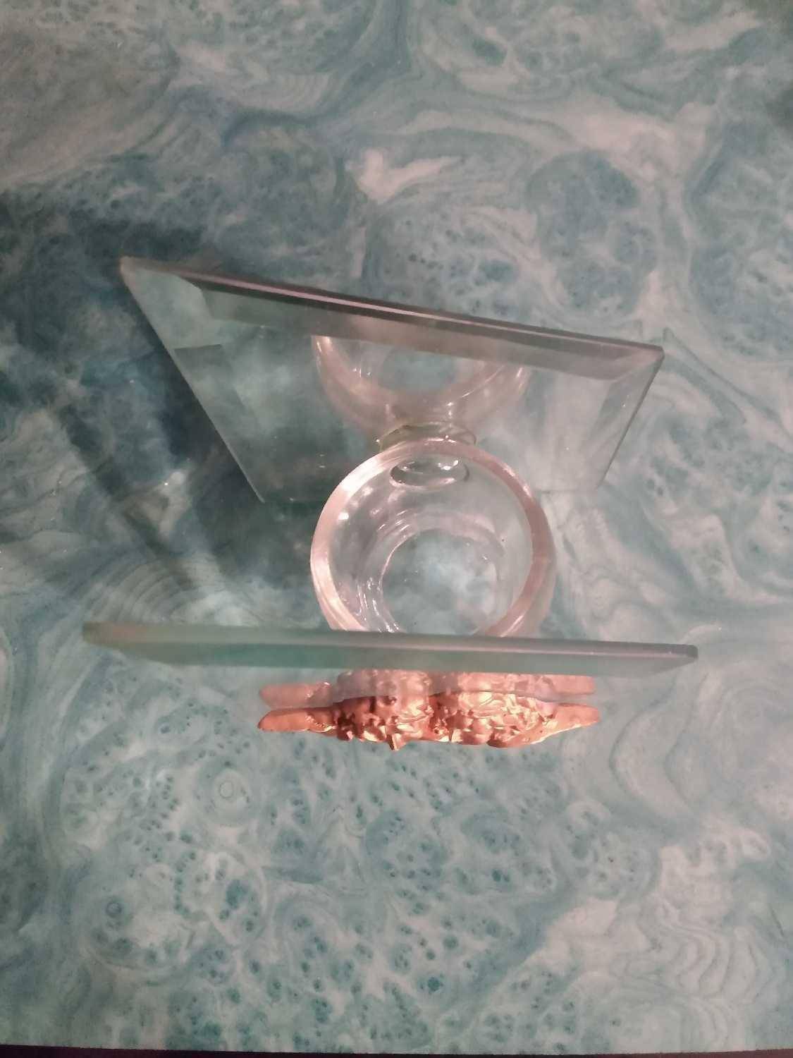 Glass & Gold Angel Cherub Candle Accent Piece - photo 2