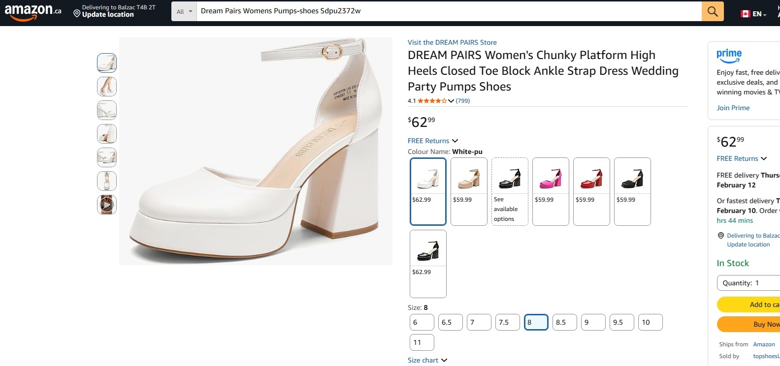 DREAM PAIRS Women's High Heels Closed Toe Shoes Size 8 - photo 5