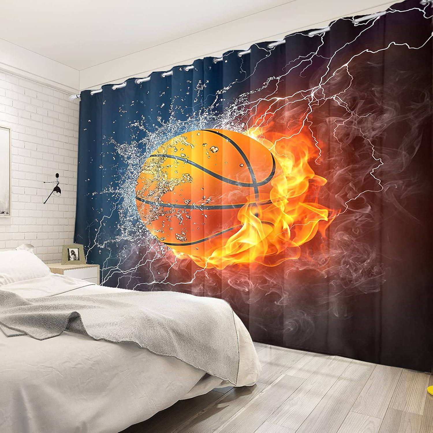 Basketball Blackout Curtains: Brand New, Never Used - photo 3