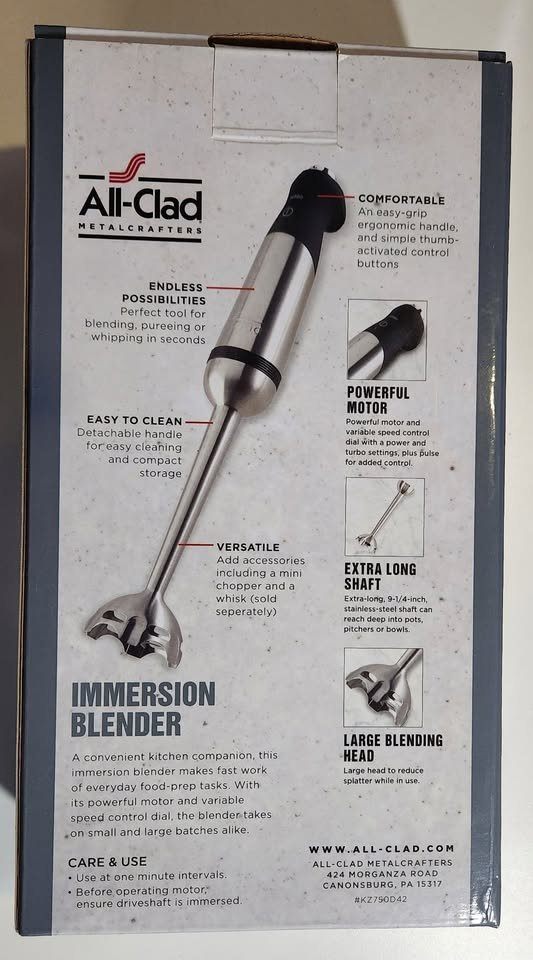 Brand New - All-Clad Immersion Blender - photo 3