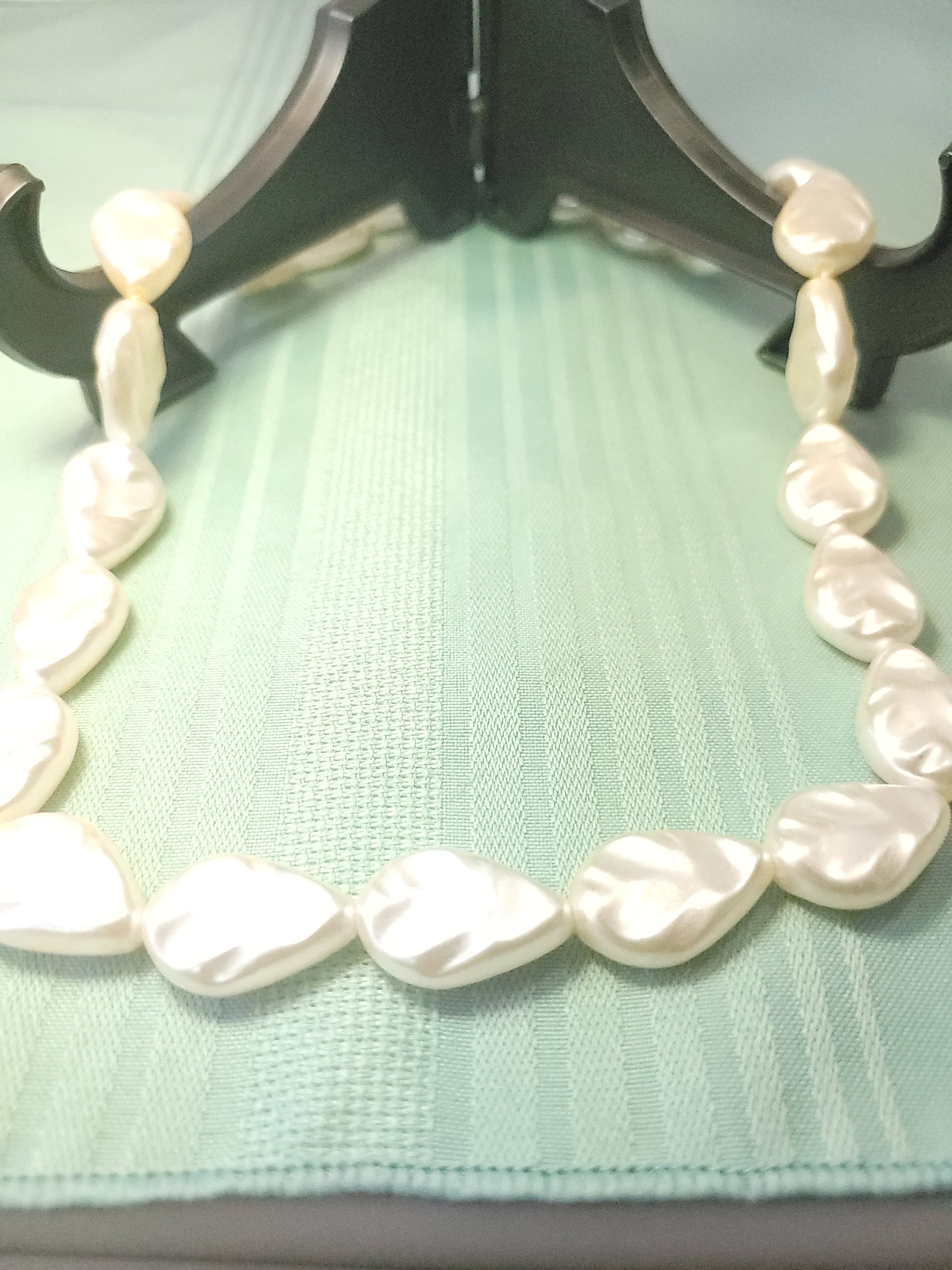 1960s c. Faux Baroque Pearl Necklace 23" Continuous Strand - photo 2