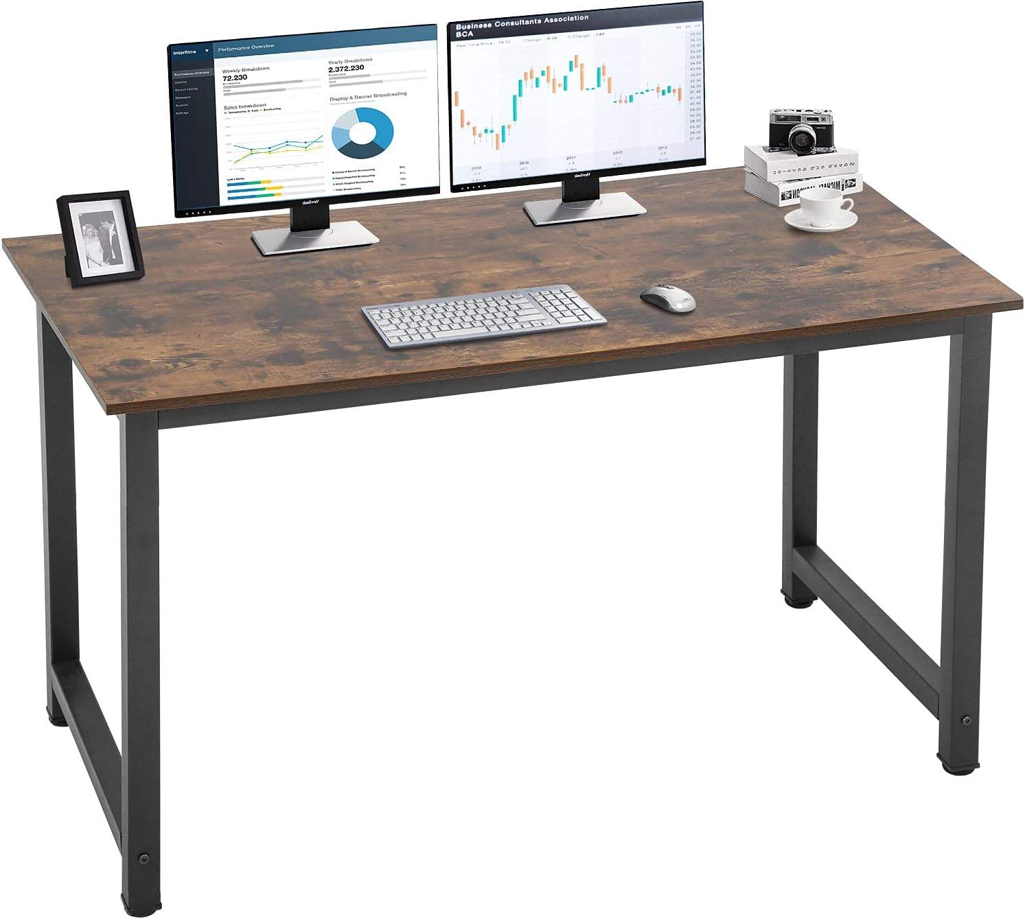 Office Table + IKEA 4‑Step Stand