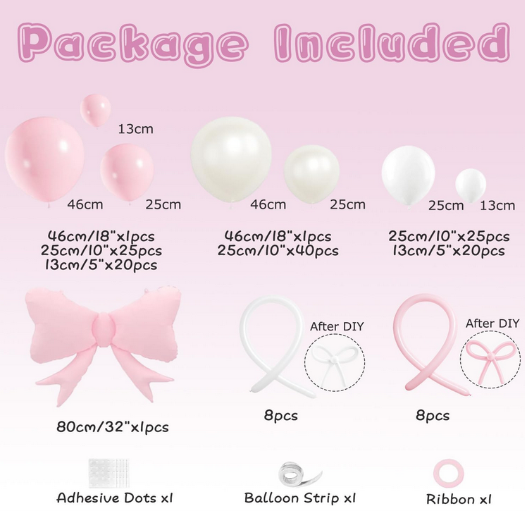 Balloon Garland Arch Kit - Pink Pearl, Sand, and White - photo 2