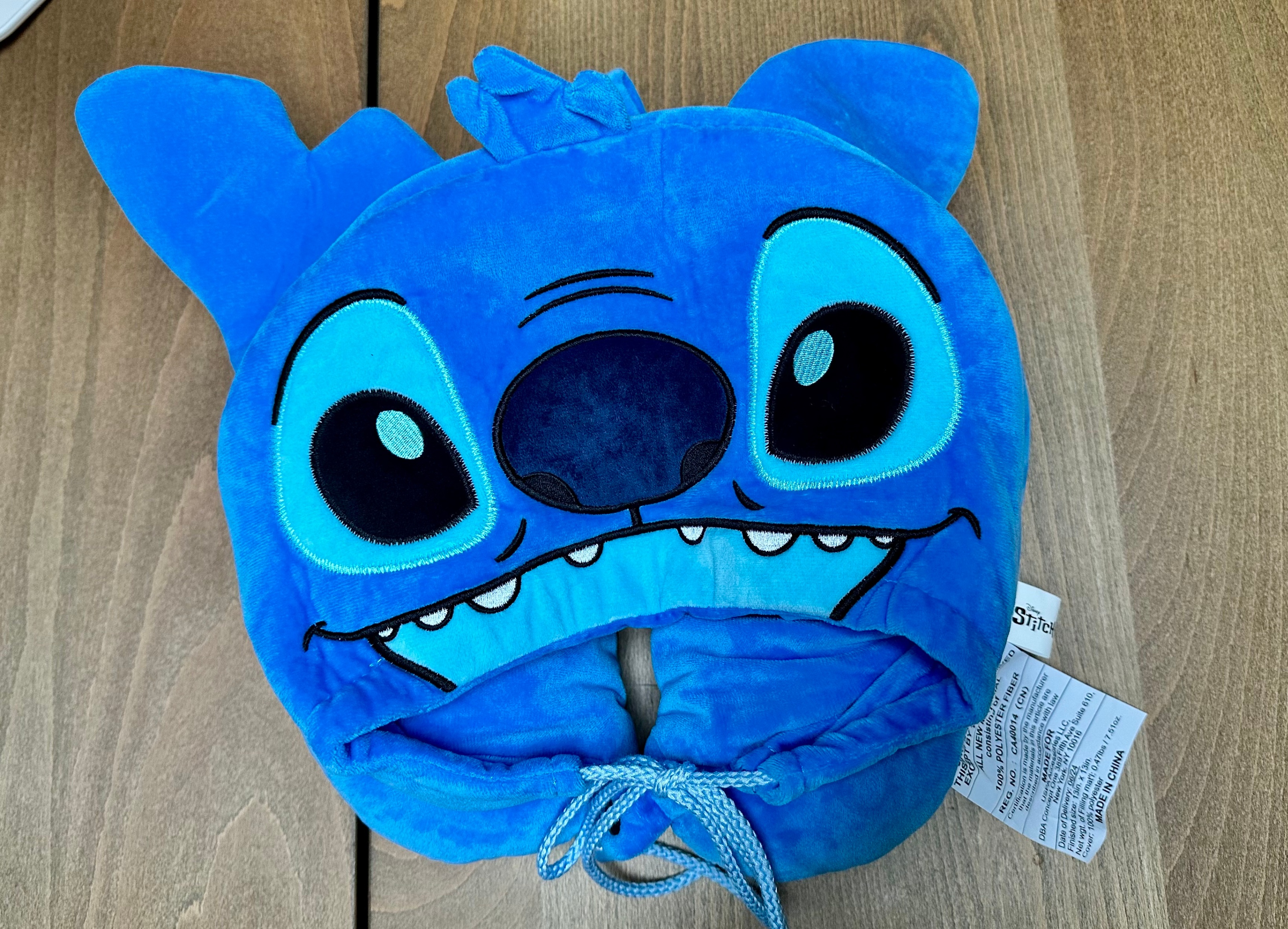 Disney Stitch hooded travel neck pillow