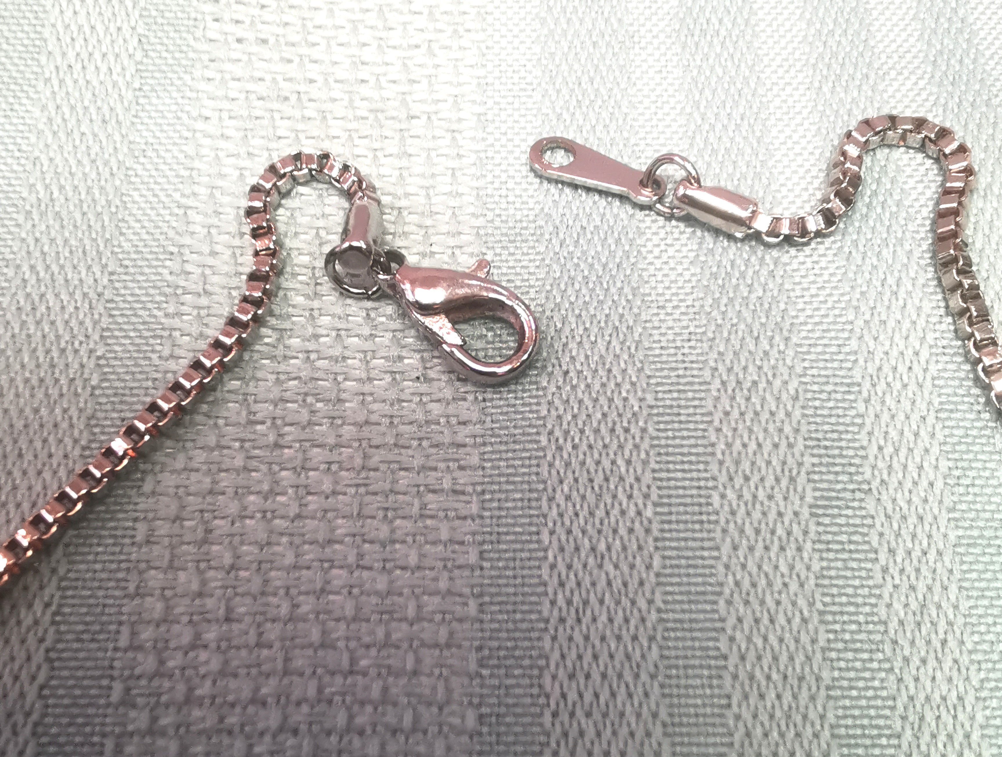 18" Silver Tone Box Chain Necklace Vintage 1990s High Polish - photo 5