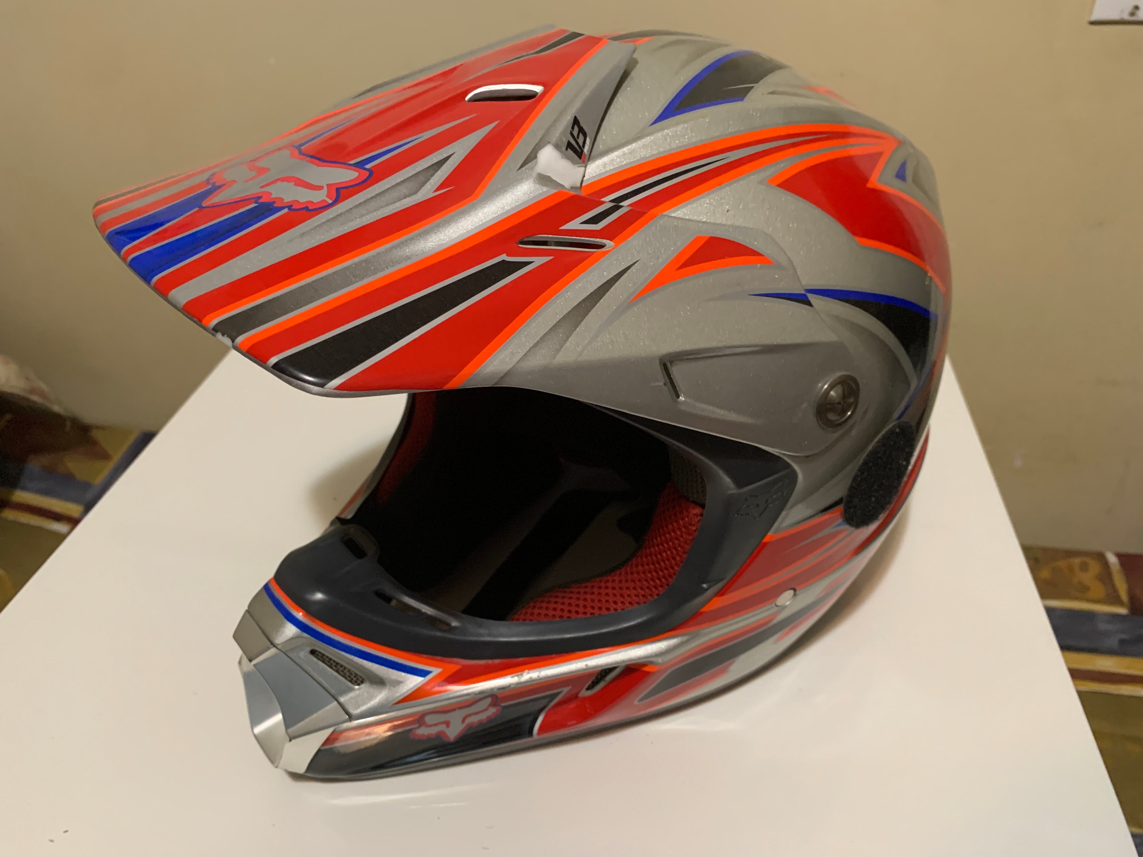 Fox Racing Helmet V3 Pilot Size Large M200 Snell approved helmet