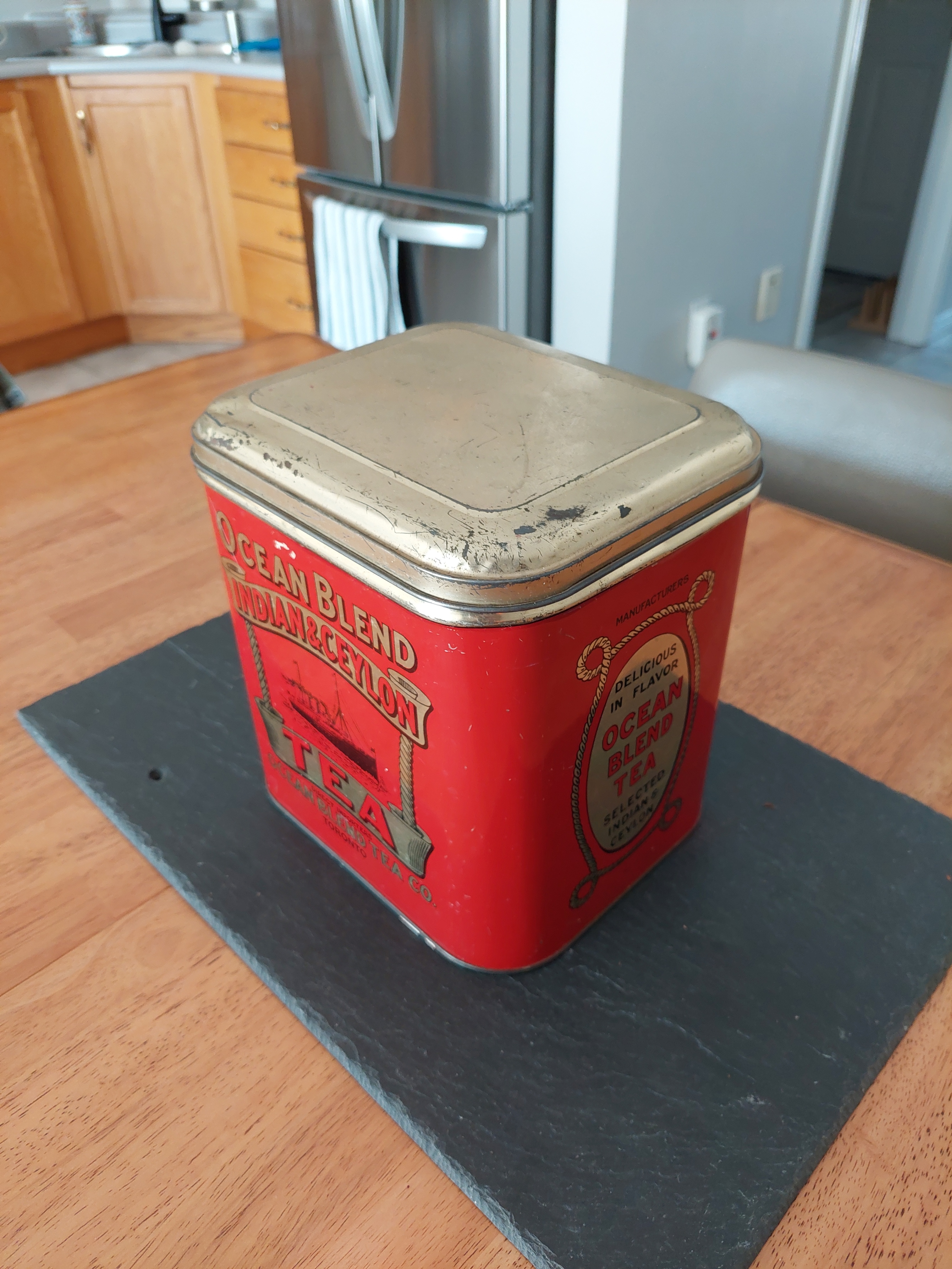 Vintage Ocean Blend Indian & Ceylon Tea Tin - photo 4
