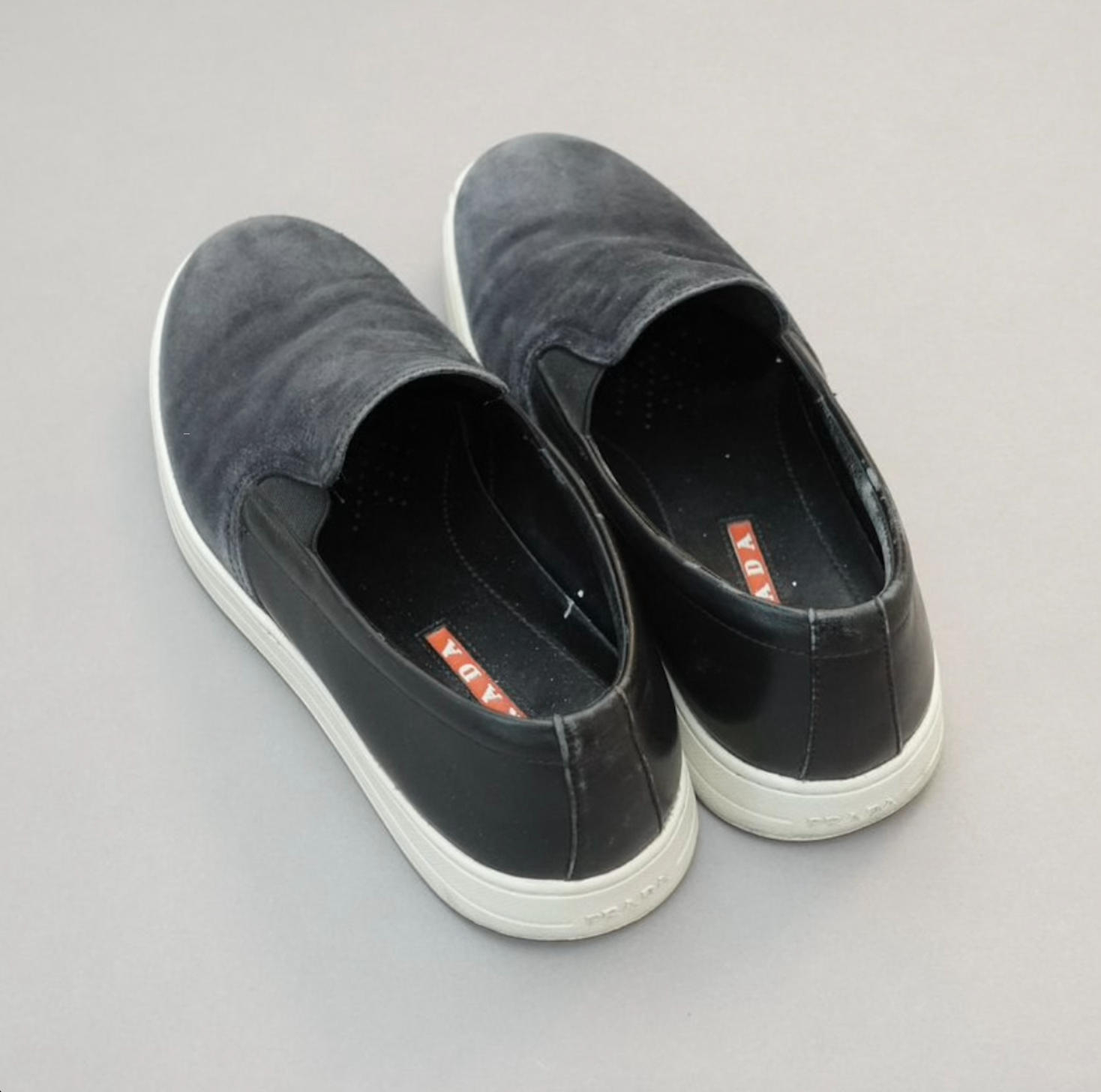 Authentic Prada Sport Navy Suede Slip Ons - Mens US 8.5 - photo 2