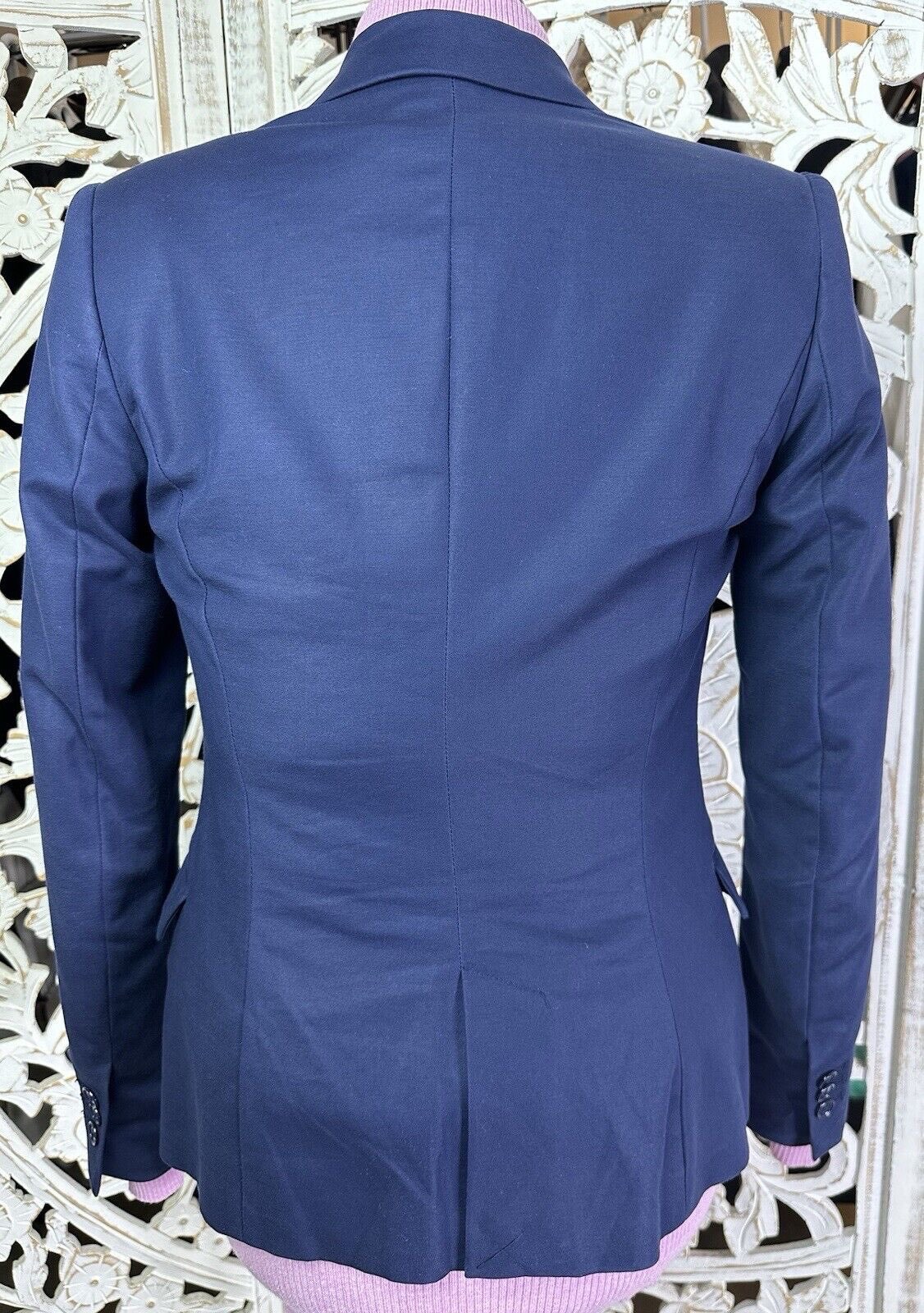 🥕 ZARA BASIC Womens Navy Blazer Jacket S One button 3 buttons - photo 3